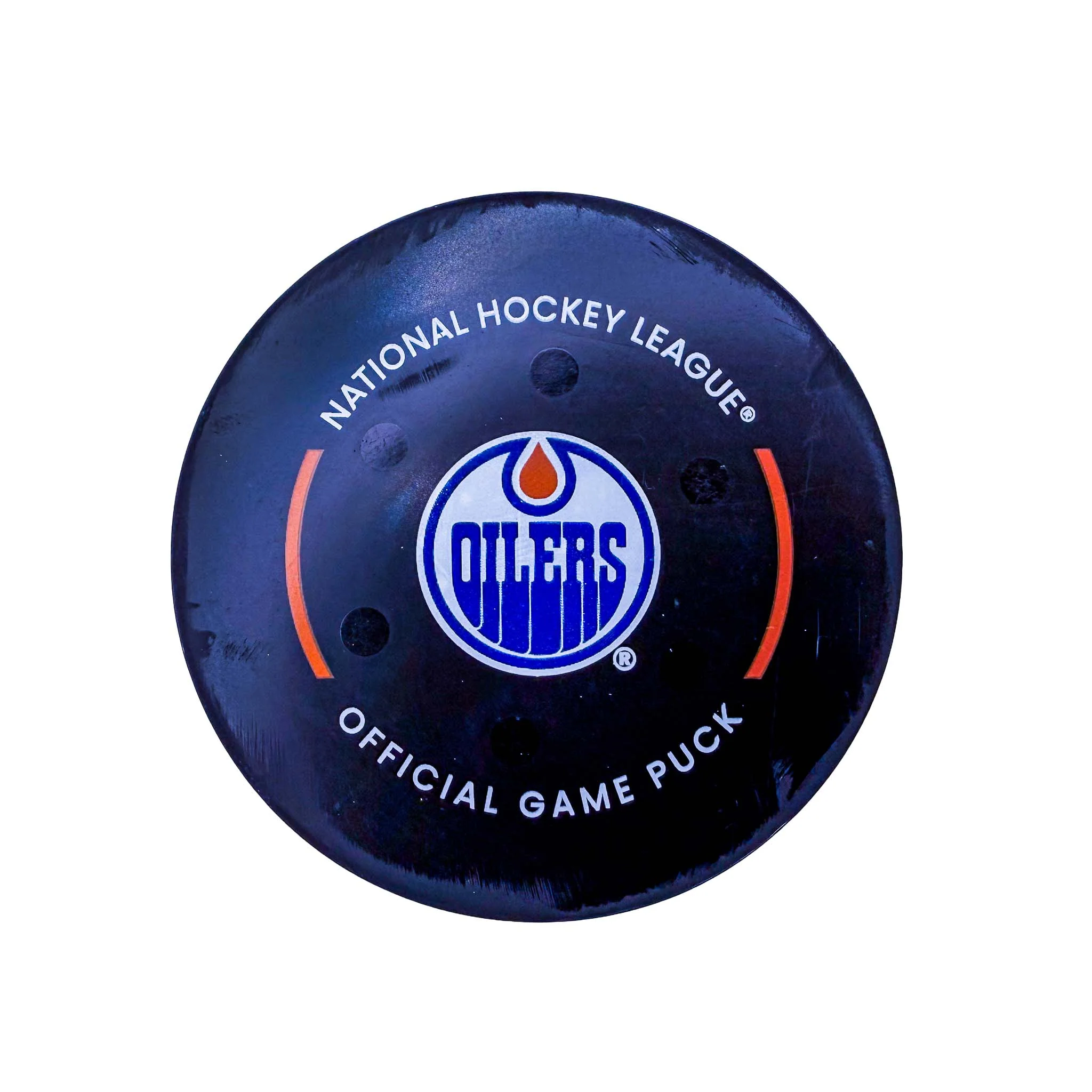 Anders Lee New York Islanders Goal Puck - Nov. 12/2024 vs Edmonton Oilers #24907