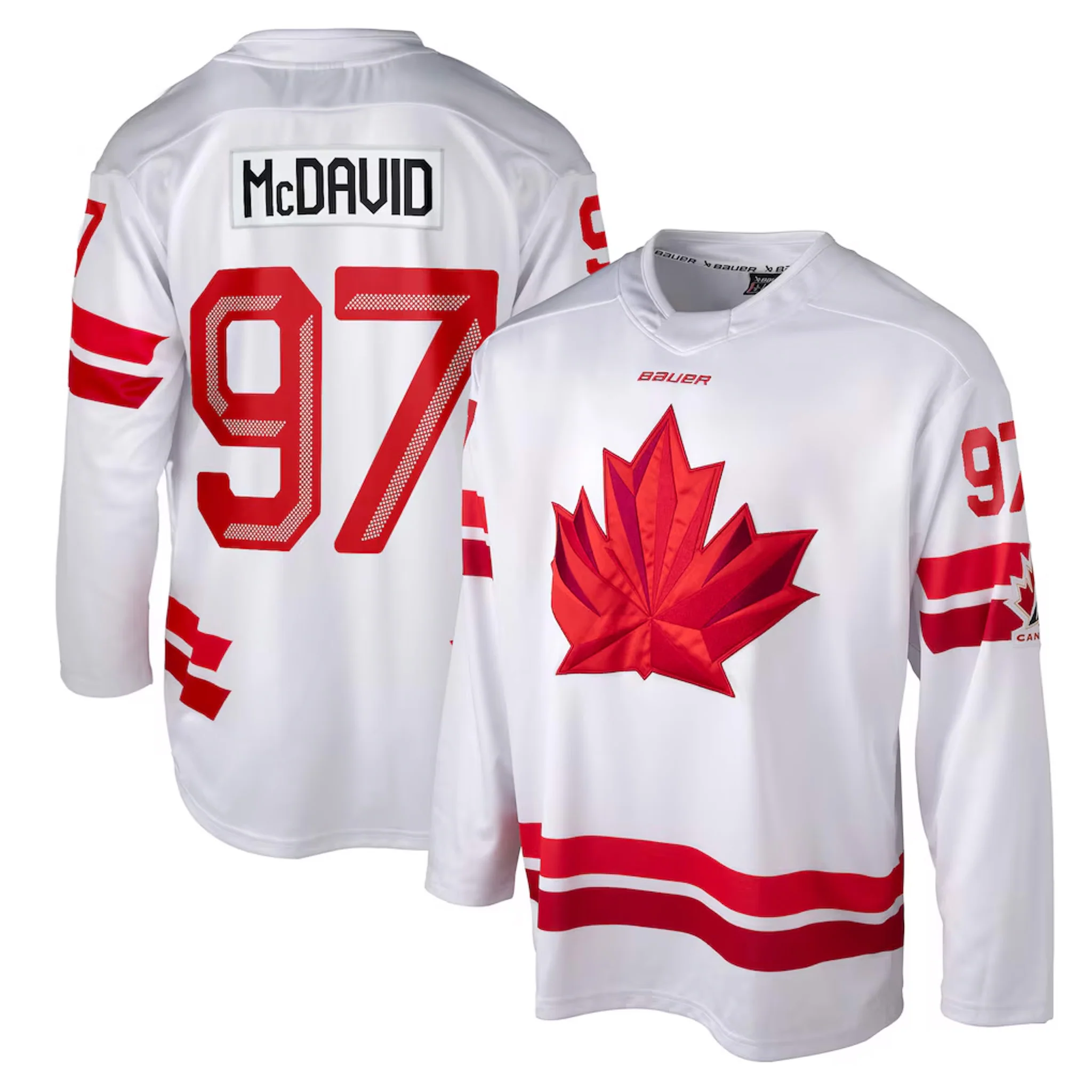 Connor McDavid Hockey Canada Bauer 2026 White Replica Jersey - Image 3