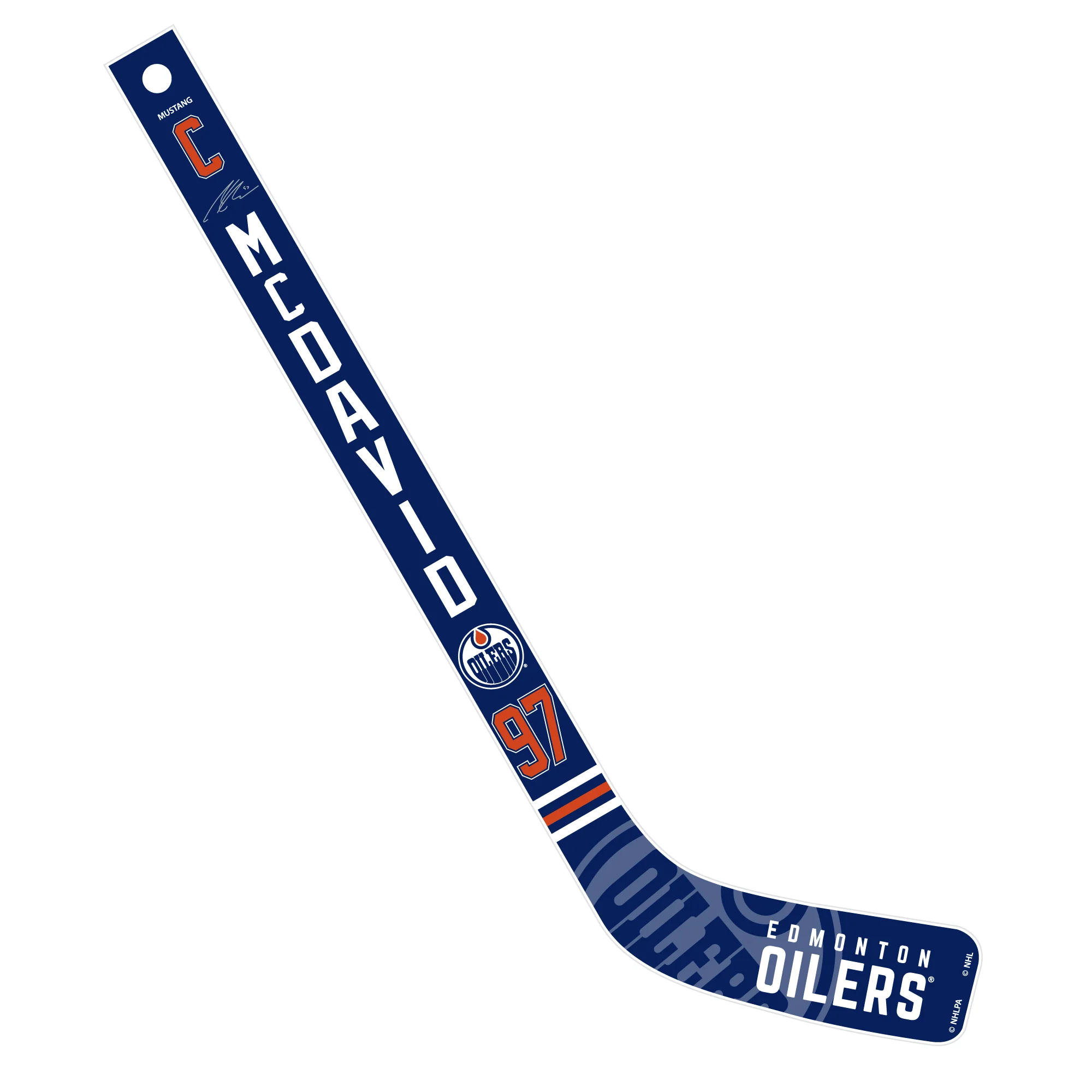 Connor McDavid Edmonton Oilers Blue Primary Logo Mini Stick
