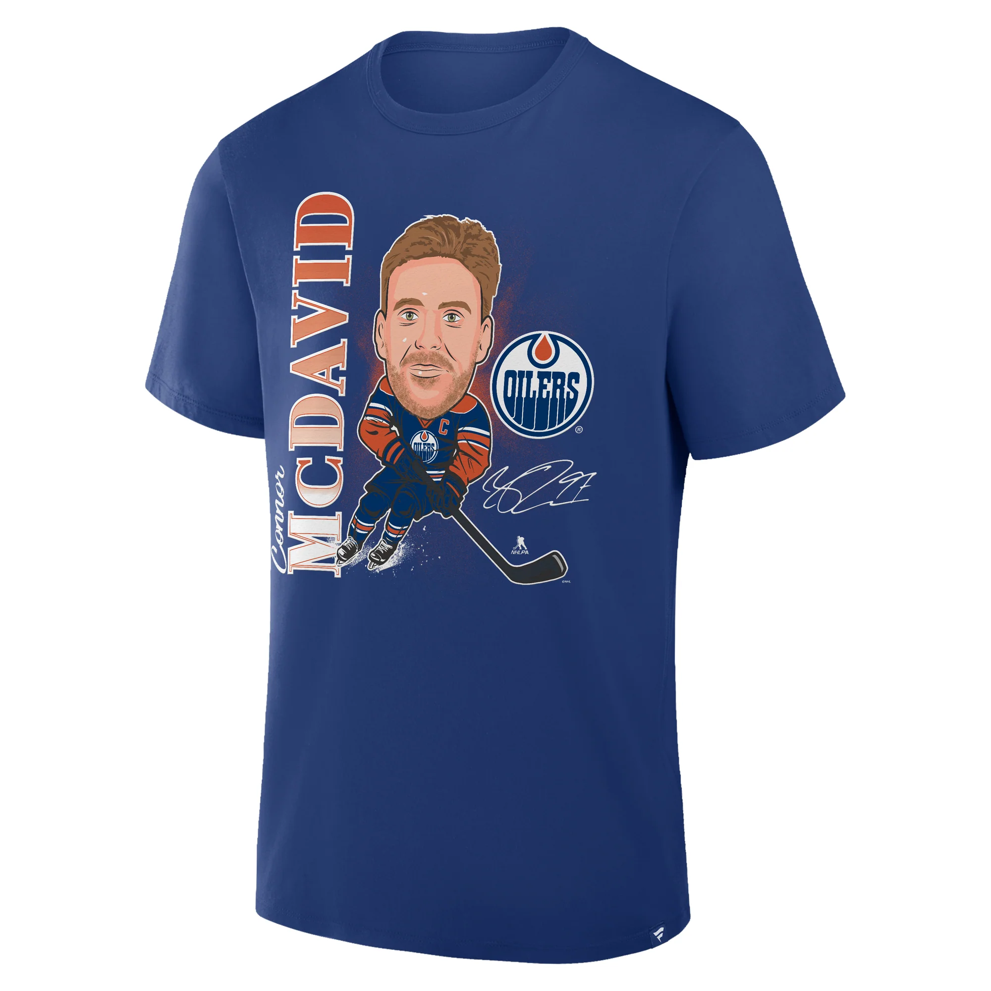 Connor McDavid Edmonton Oilers Fanatics Blue Player Action T-Shirt