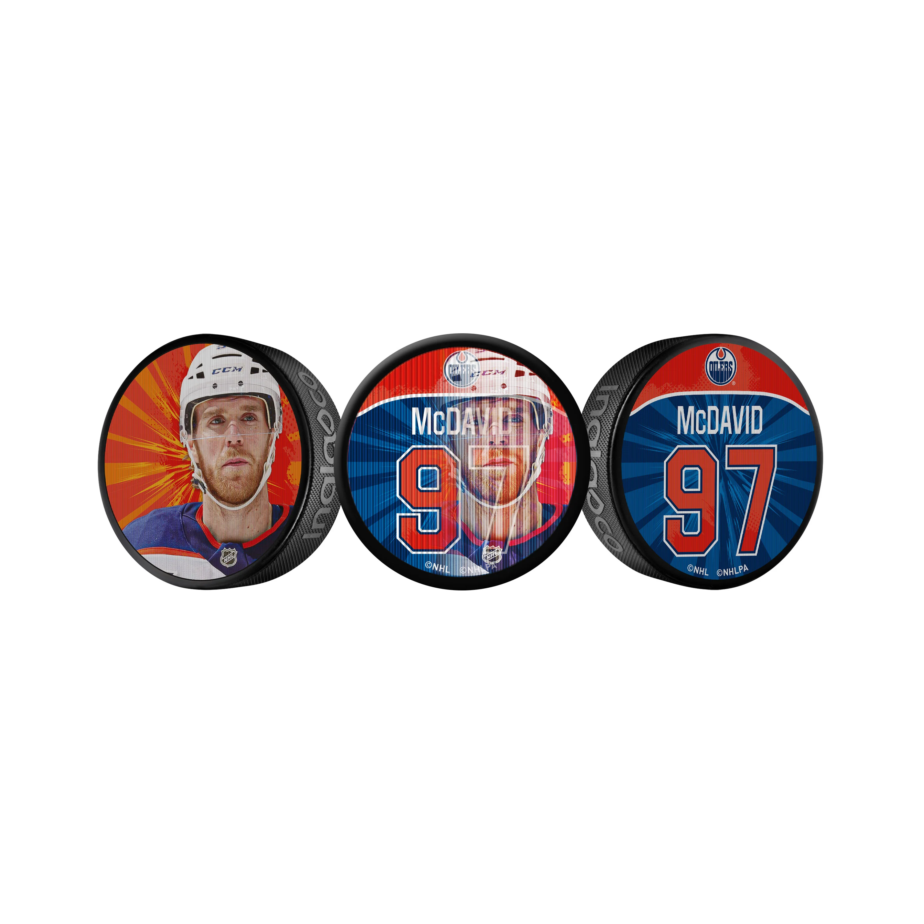 Connor McDavid Edmonton Oilers Lenticular Insert Design Puck - Image 2