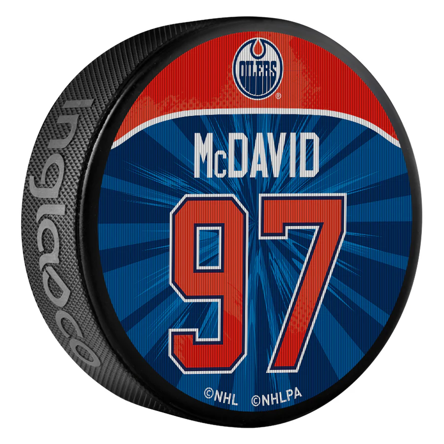 Connor McDavid Edmonton Oilers Lenticular Insert Design Puck - Image 3