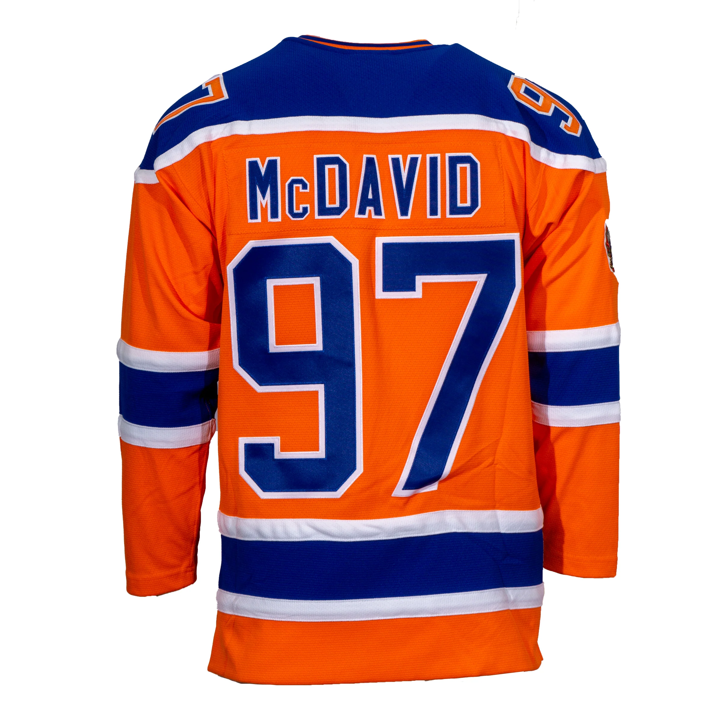 Connor McDavid Edmonton Oilers Mitchell & Ness 2016-17 Heritage Classic Blue Line Retro Royal Jersey - Image 10