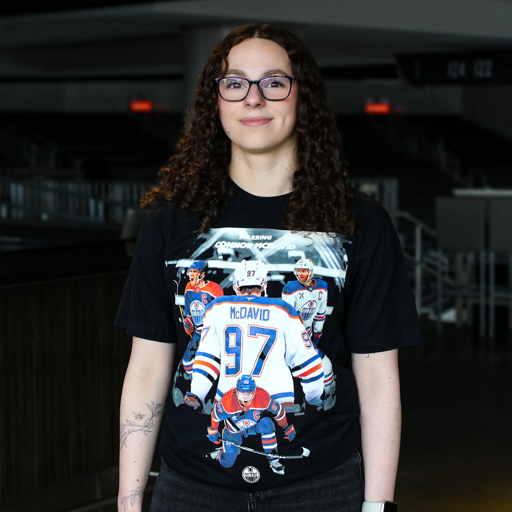 Connor McDavid Edmonton Oilers Mitchell & Ness "Starring" Black T-Shirt