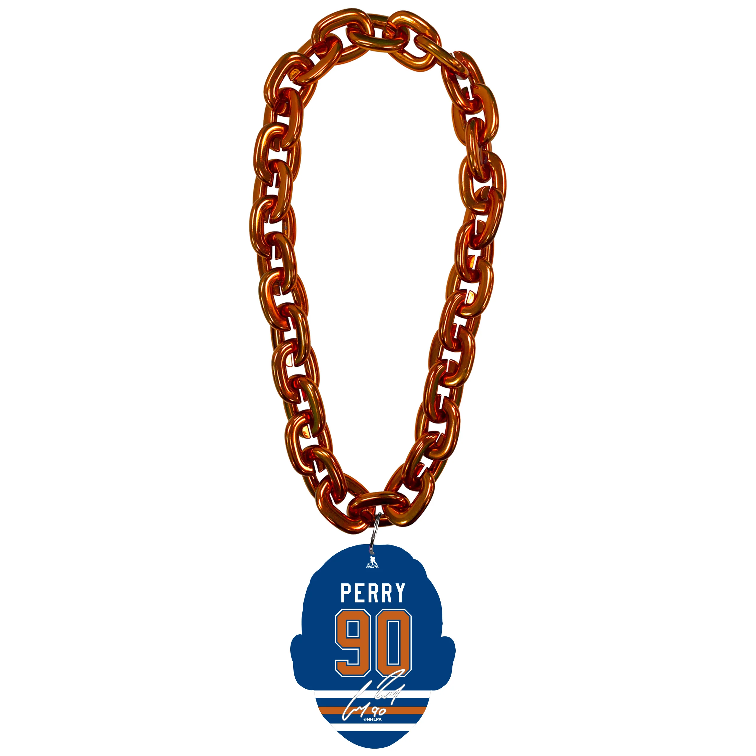 Corey Perry Edmonton Oilers Orange Player Face Fan Chain Necklace - Image 2