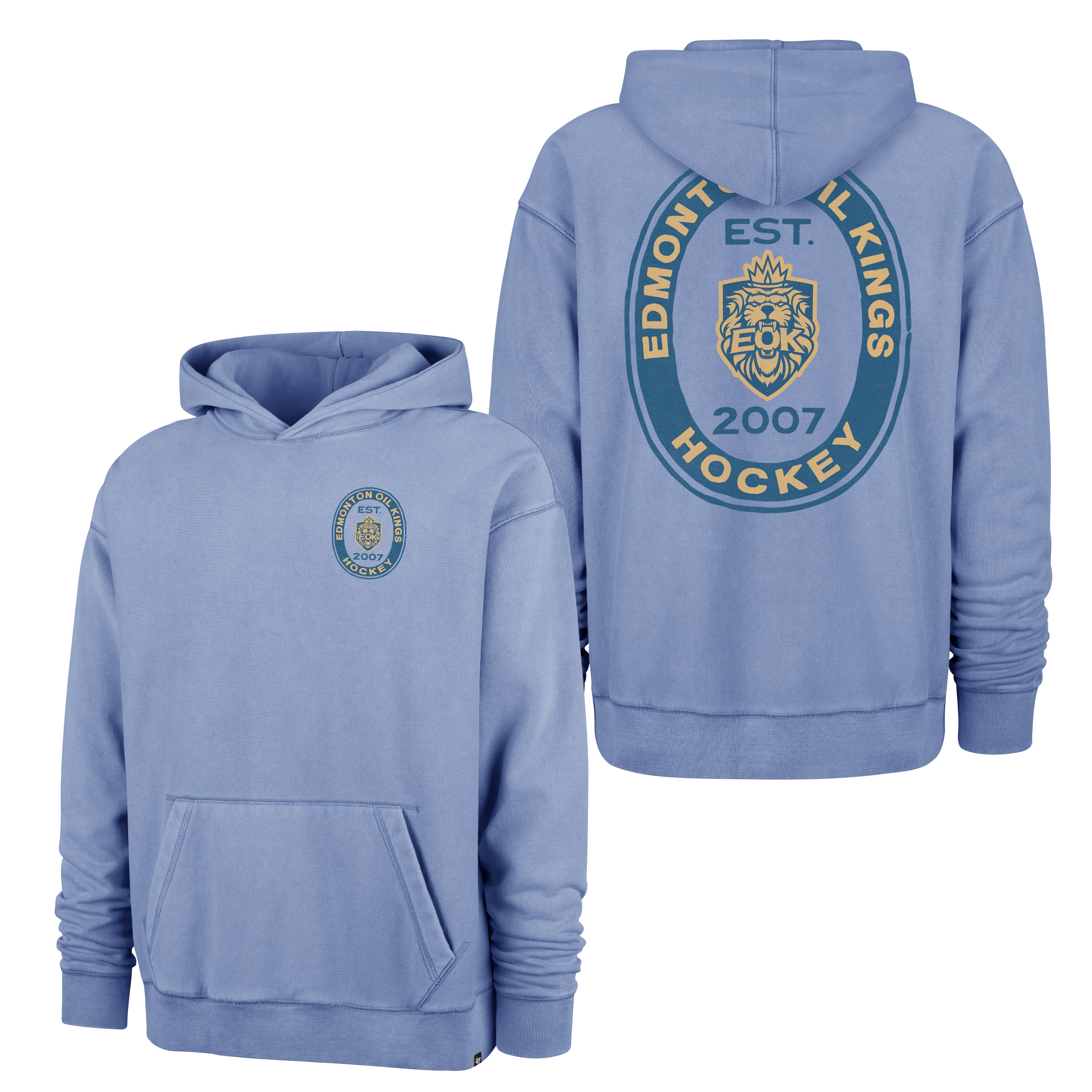 Edmonton Oil Kings '47 Blue Alternate Triple Foundation Pullover Hoodie