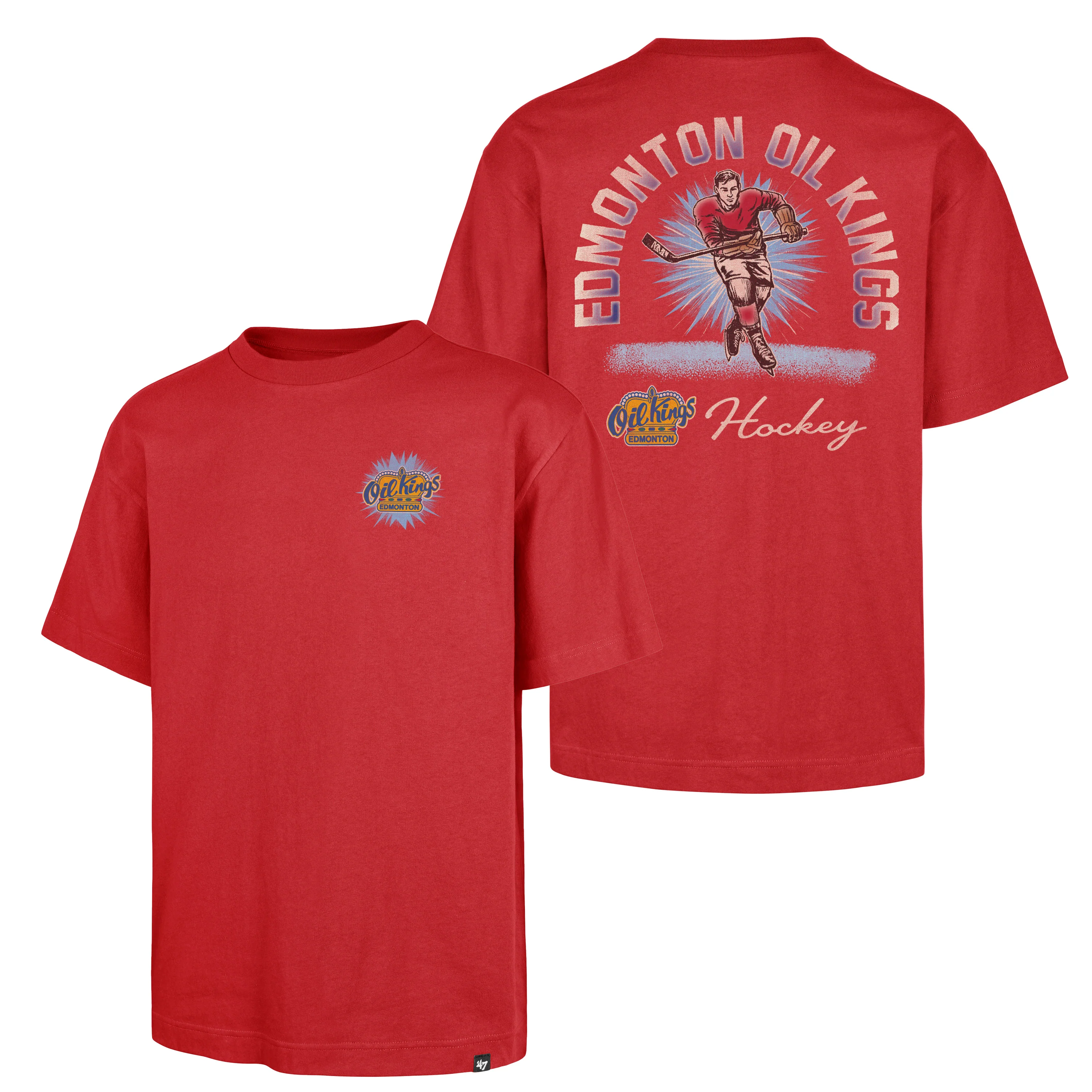 Edmonton Oil Kings '47 Golden Age Red T-Shirt