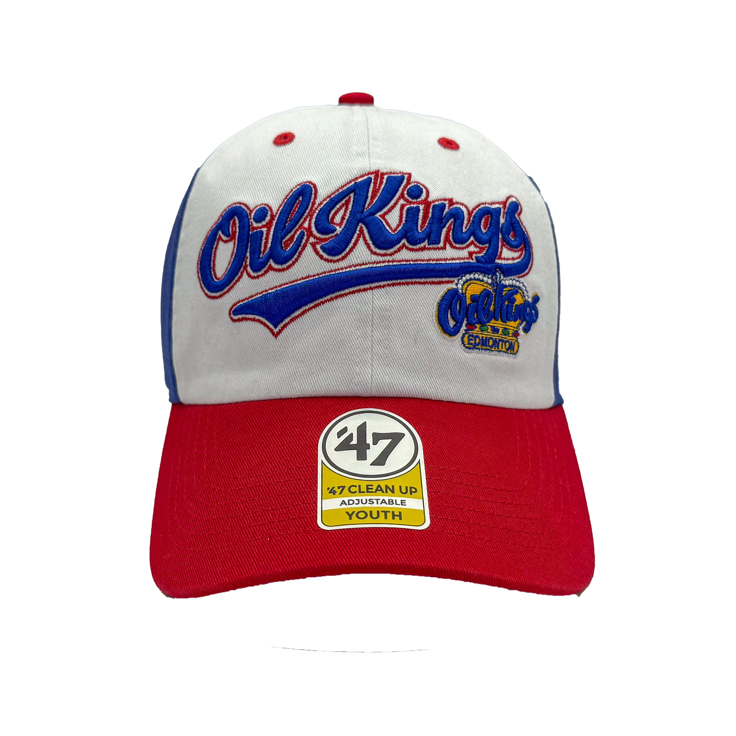 Edmonton Oil Kings Youth '47 Blue & White Scoot Clean Up Adjustable Hat - Image 3