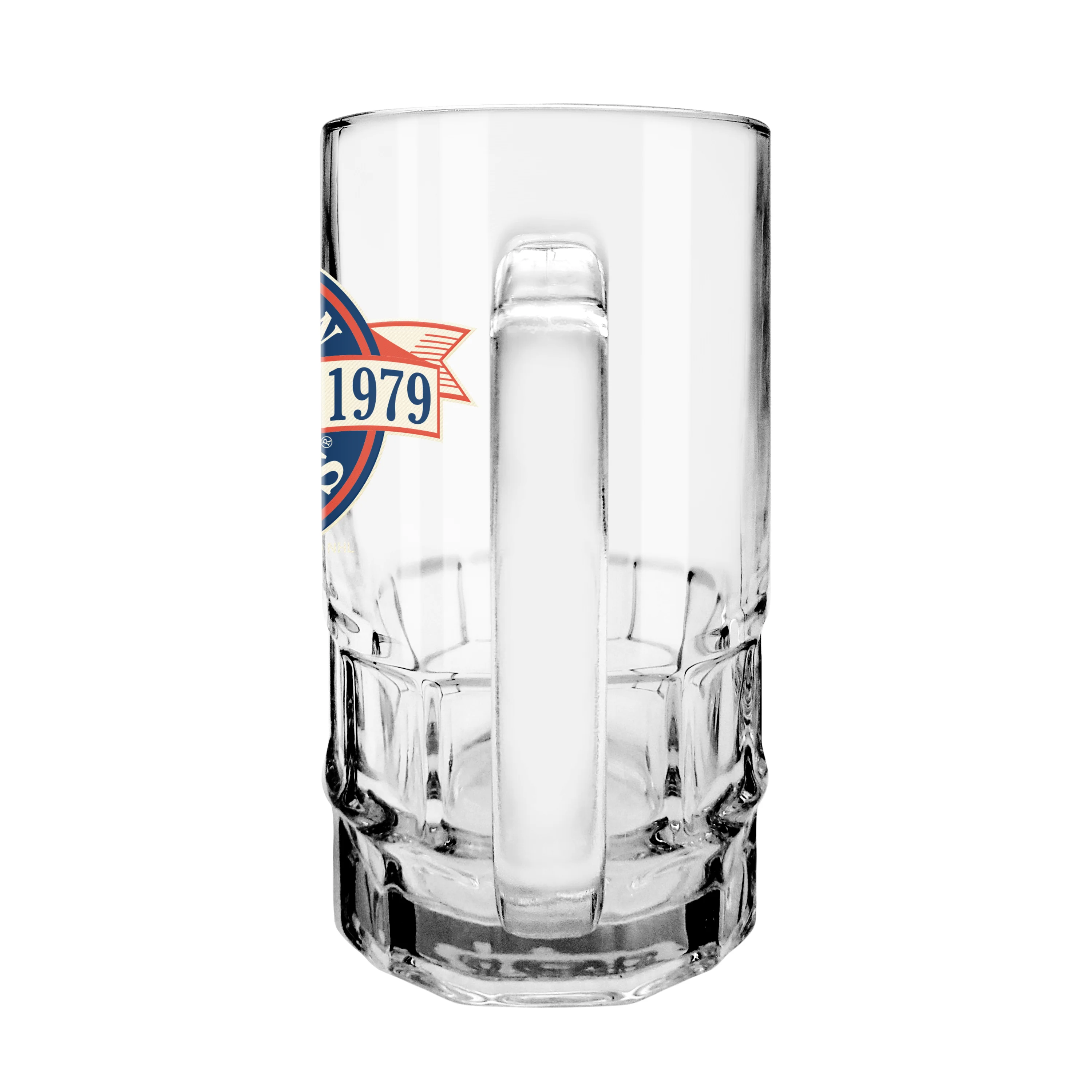 Edmonton Oilers 18 oz Banner Logo Beer Stein Glass Mug - Image 4