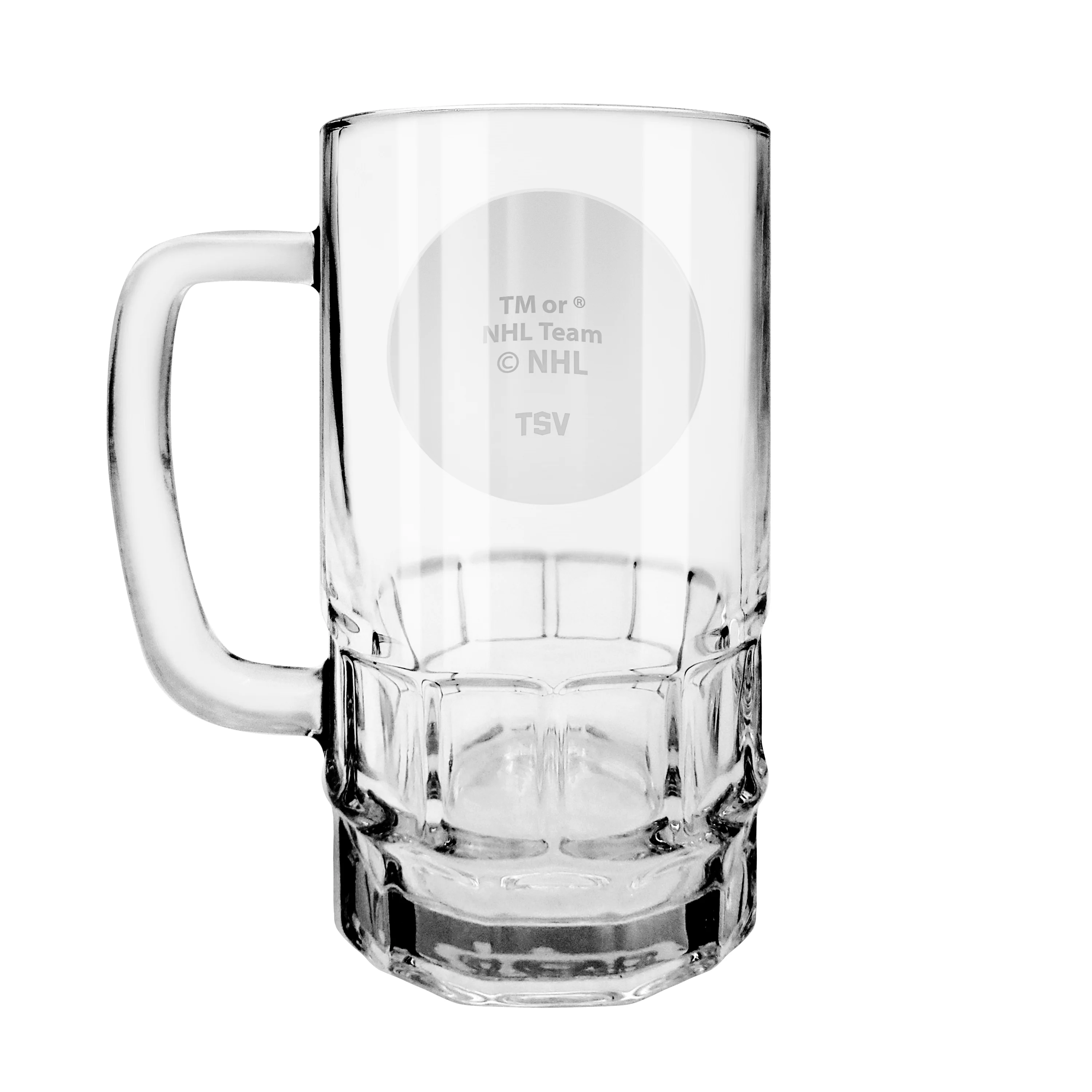 Edmonton Oilers 18 oz Medallion Beer Stein Glass Mug - Image 2