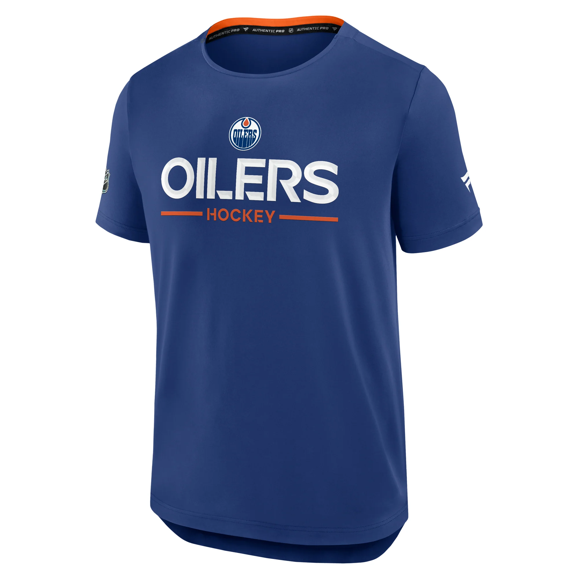 Edmonton Oilers 2025-26 Fanatics Authentic Pro Blue Rink Tech T-Shirt - Image 3