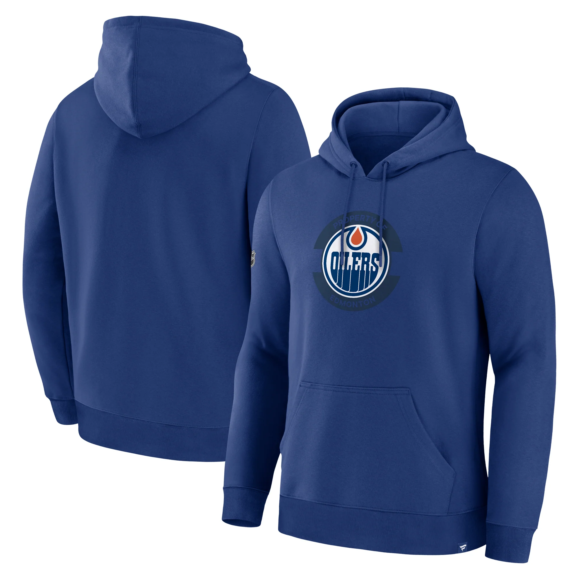 Edmonton Oilers 2025-26 Fanatics Authentic Pro Fleece Blue Pullover Hoodie - Image 3