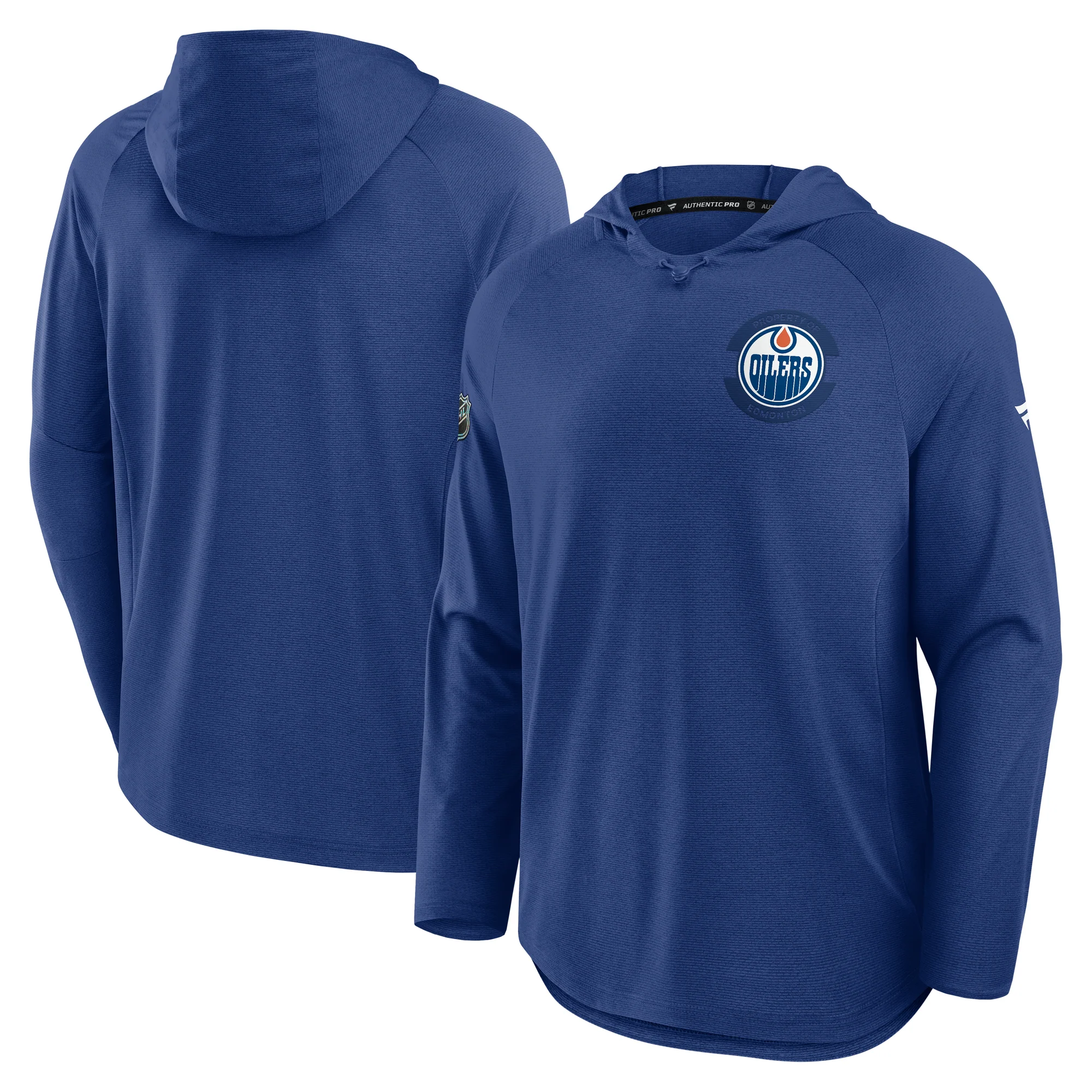 Edmonton Oilers 2025-26 Fanatics Authentic Pro Lightweight Pullover Blue Rink Hoodie - Image 7