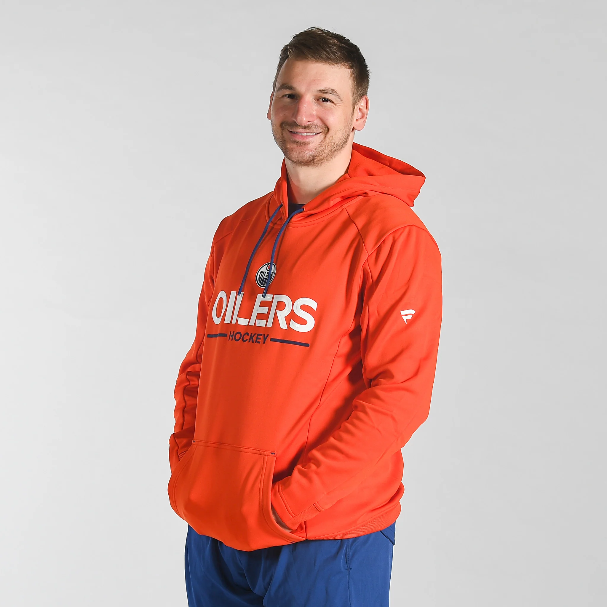 Edmonton Oilers 2025-26 Fanatics Authentic Pro Pullover Orange Rink Side Hoodie - Image 2