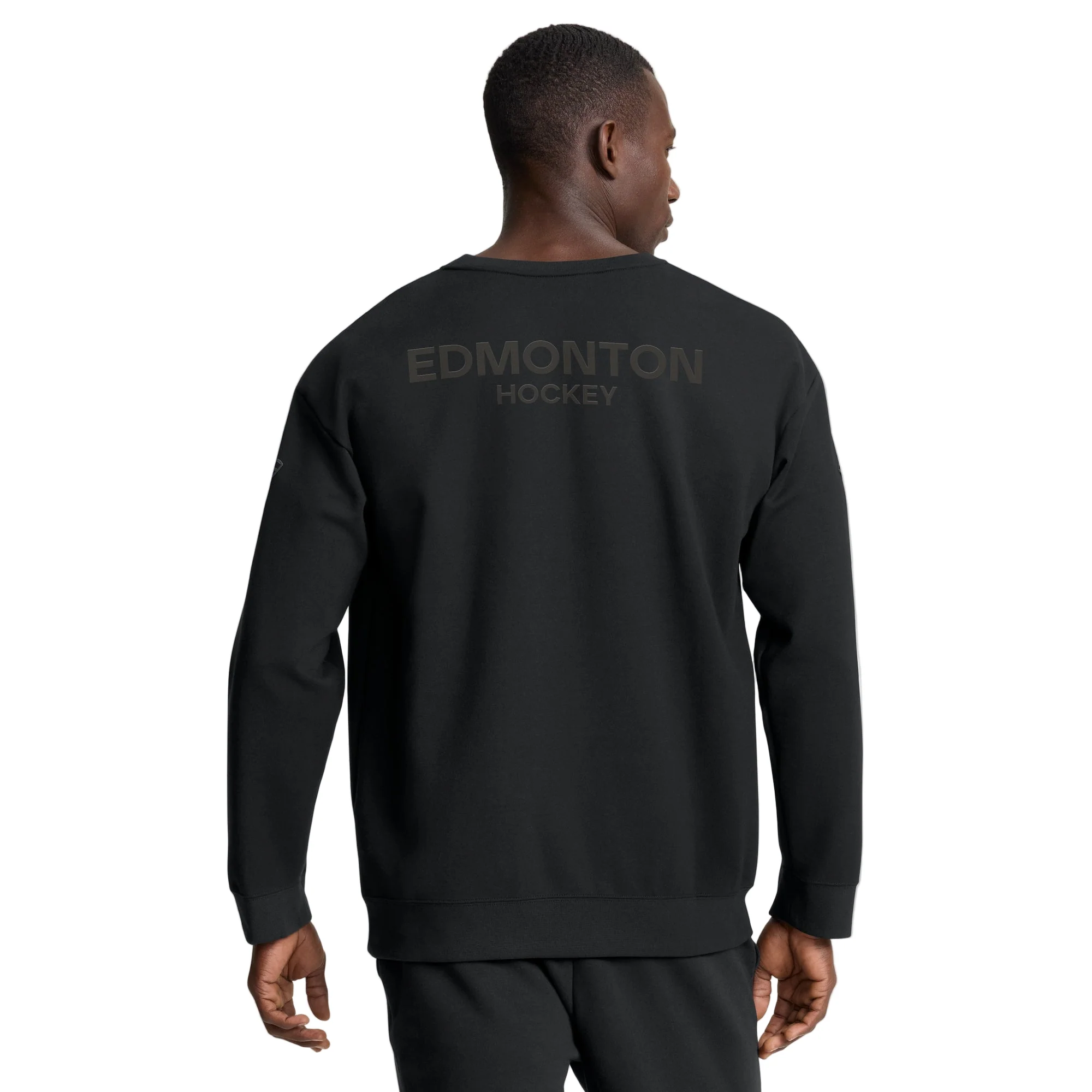 Edmonton Oilers 2025-26 Fanatics Authentic Pro Road Black Crewneck Sweatshirt - Image 2