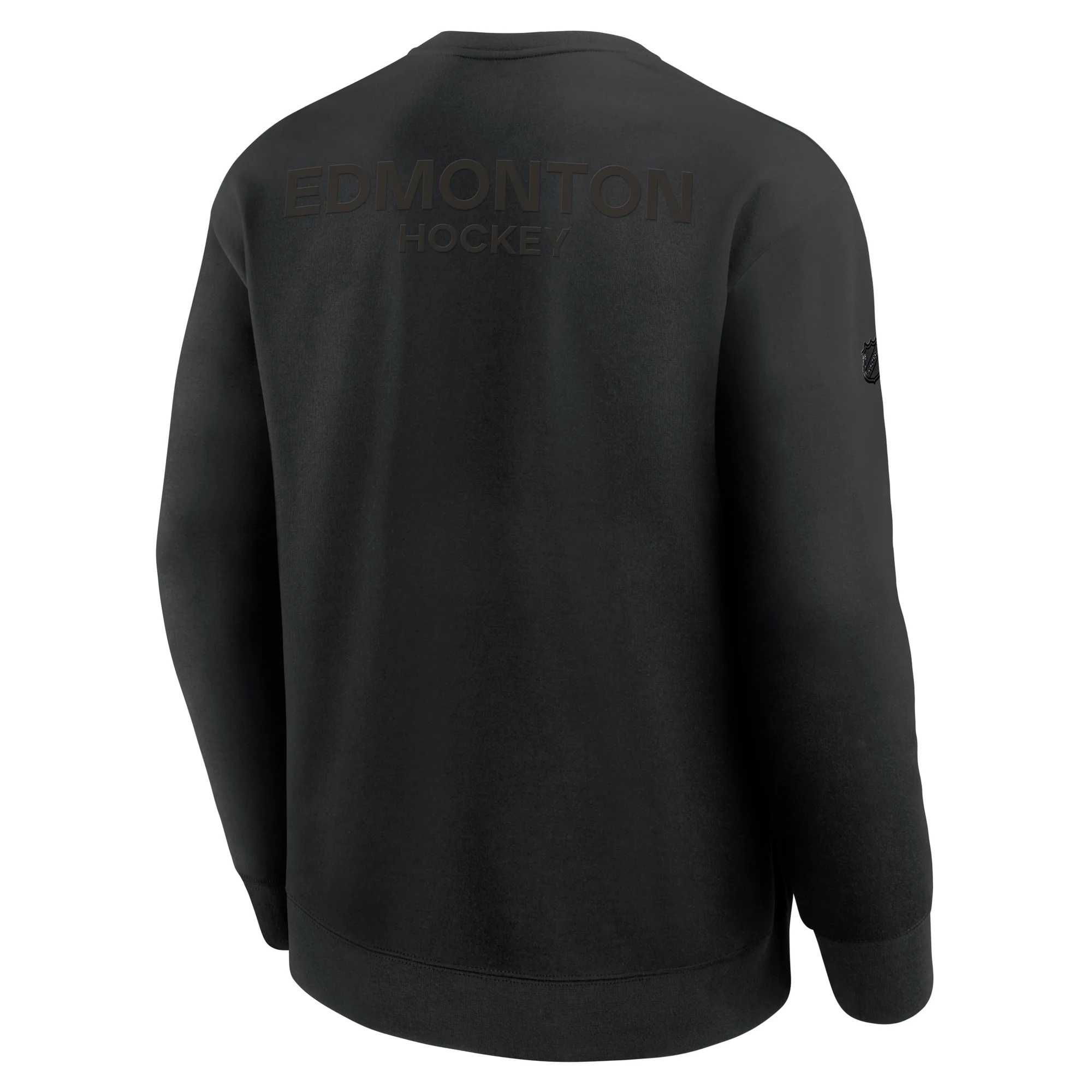 Edmonton Oilers 2025-26 Fanatics Authentic Pro Road Black Crewneck Sweatshirt - Image 4