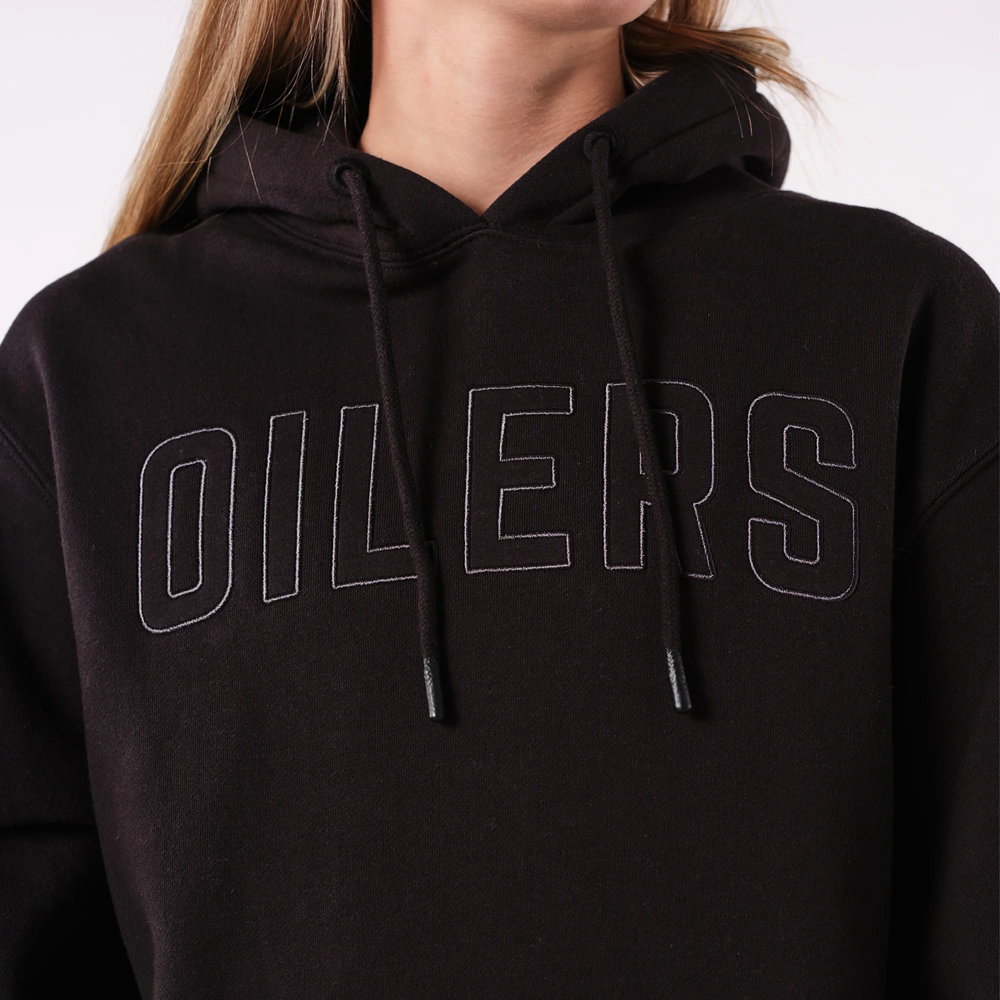 Edmonton Oilers 22Fresh Varsity Script Black Hoodie - Image 10