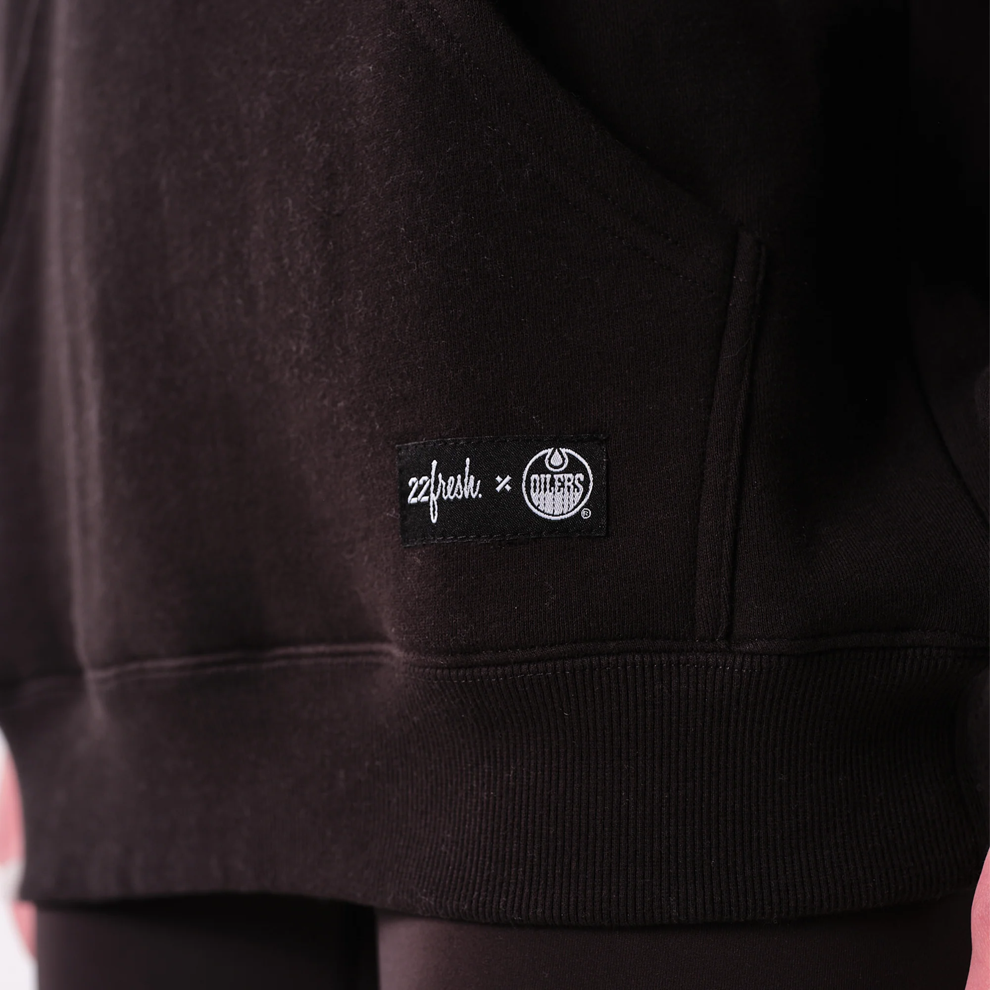 Edmonton Oilers 22Fresh Varsity Script Black Hoodie - Image 11