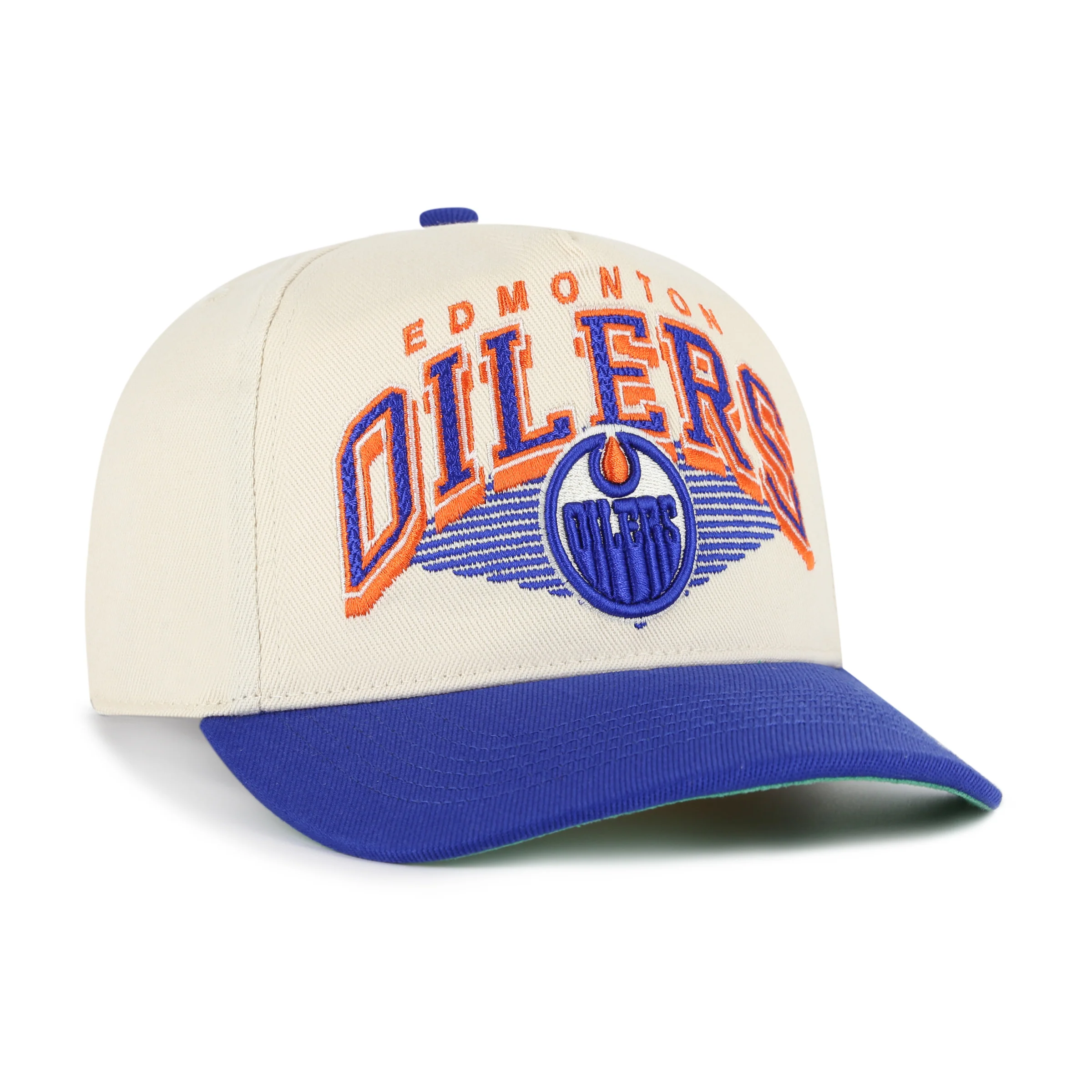 Edmonton Oilers '47 Cream & Blue Pomona Hitch Snapback Hat - Image 3