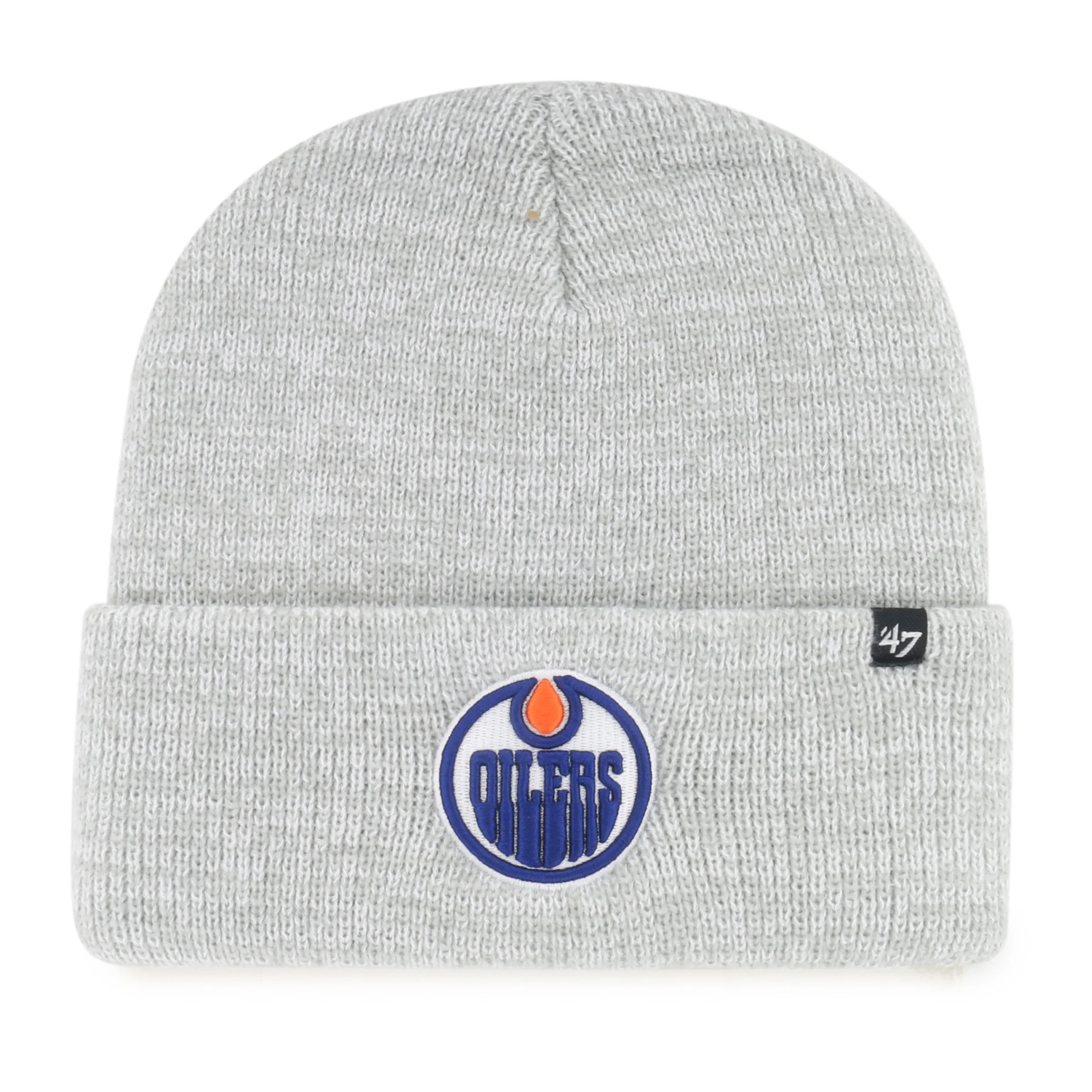 Edmonton Oilers '47 Grey Brain Freeze Cuffed Knit Toque w/Pom