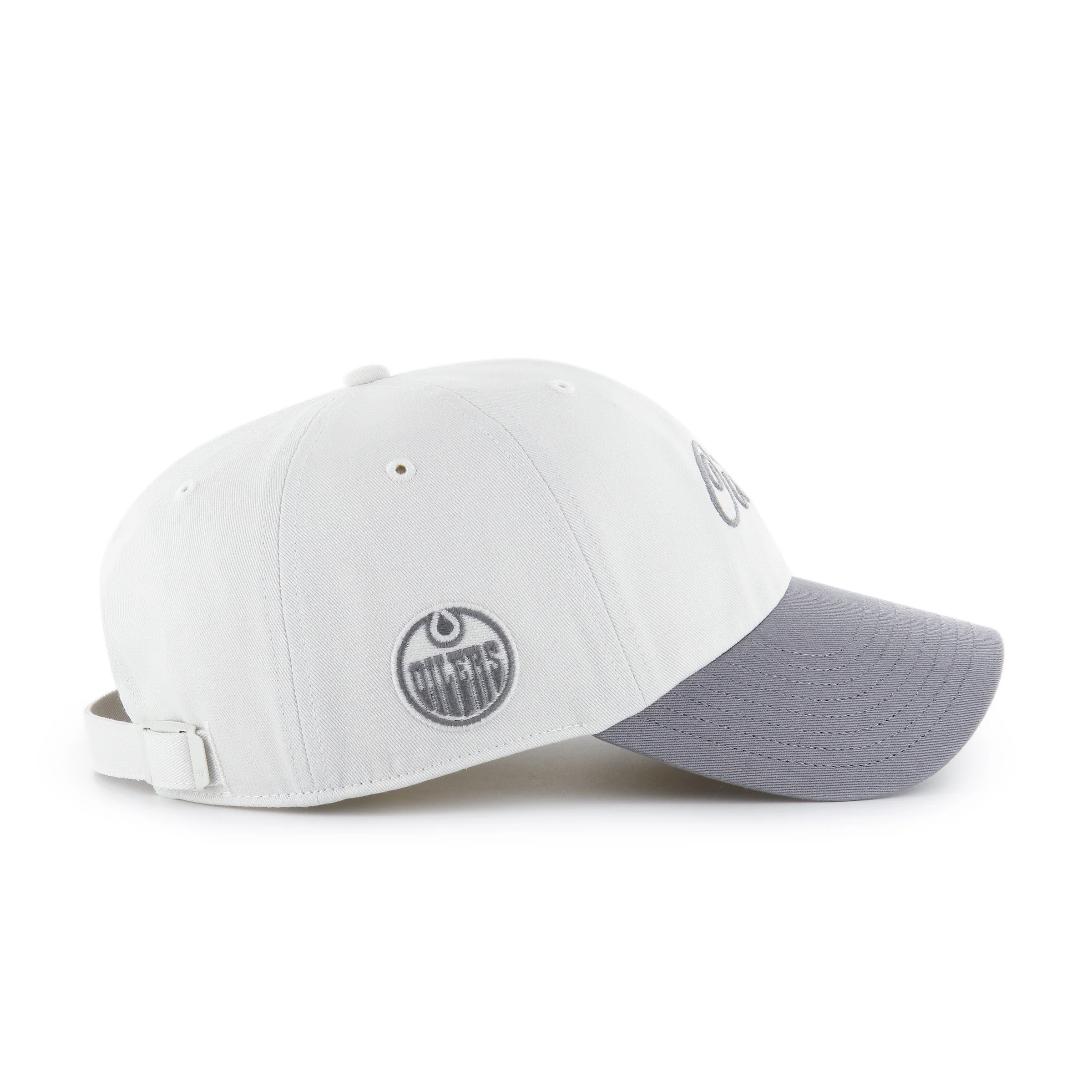 Edmonton Oilers '47 White & Grey Foundational TT Clean Up Adjustable Hat - Image 4
