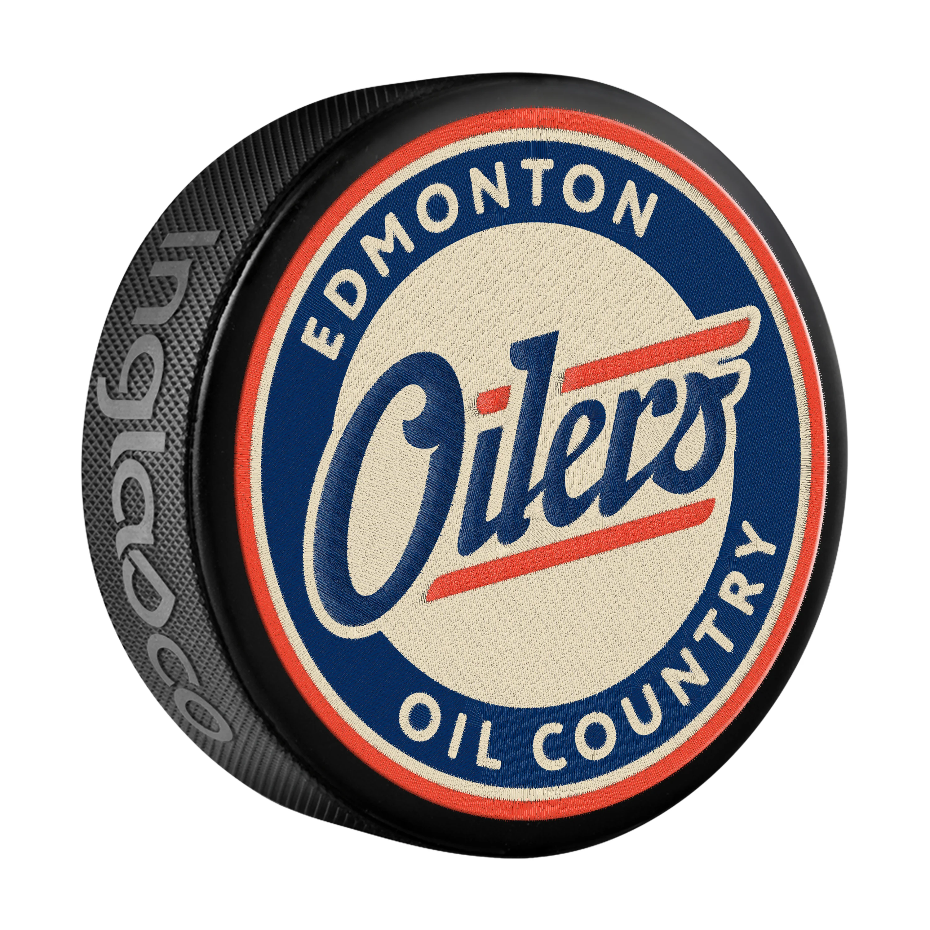 Edmonton Oilers Alternate Logo Embroidered Patch Puck