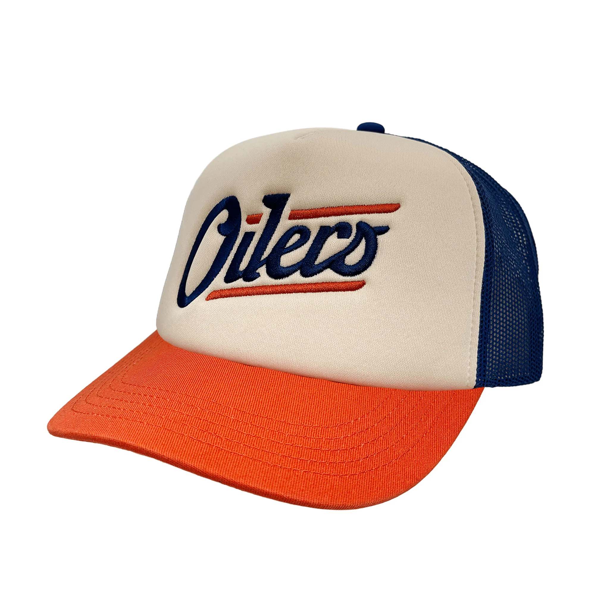 Edmonton Oilers American Needle Cream Alternate Logo Foam Snapback Hat