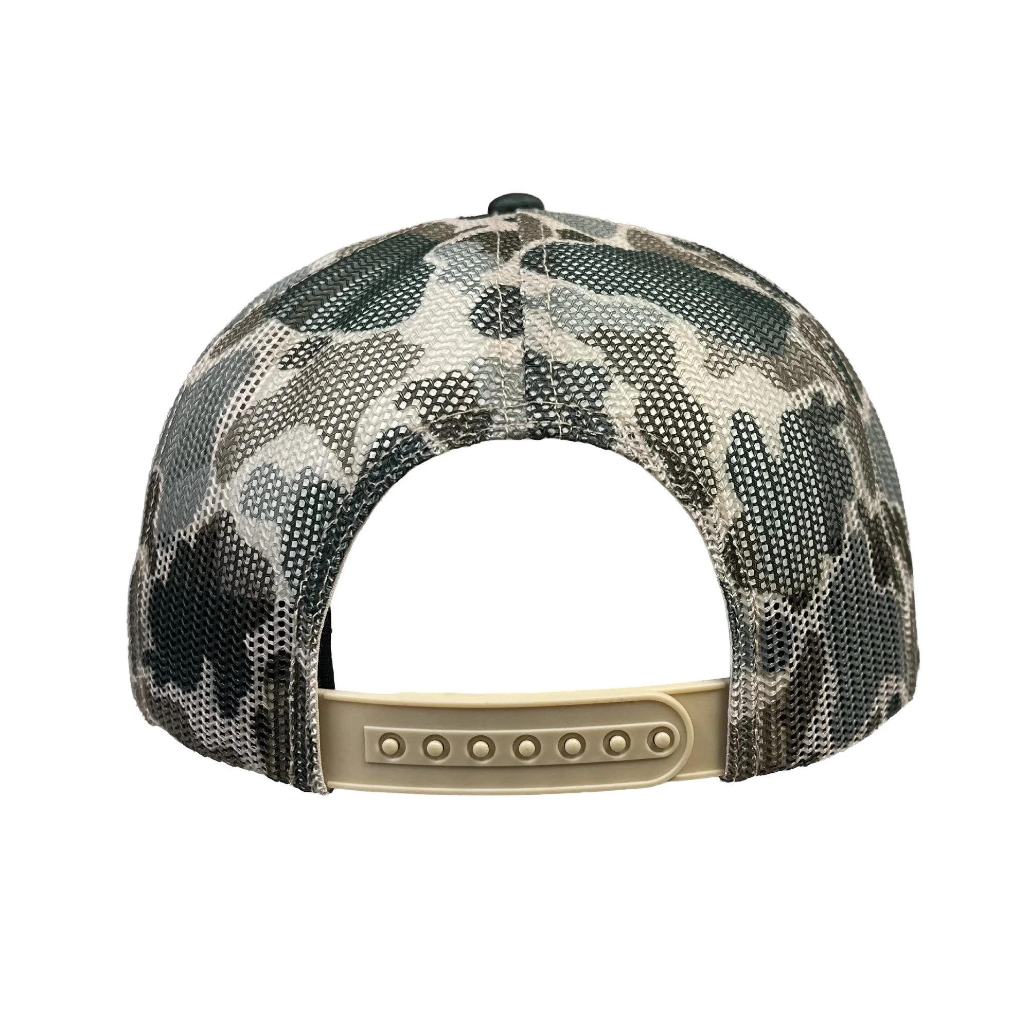 Edmonton Oilers American Needle Cream & Camo Alternate Logo Mallard Foam Mesh Snapback Hat - Image 2