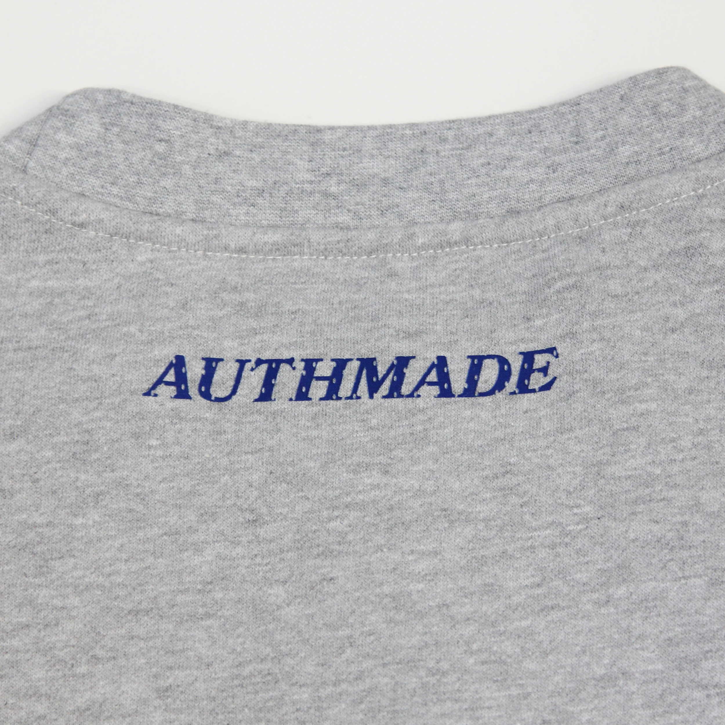 Edmonton Oilers Authmade 1979 Stripe Grey Crewneck Sweatshirt - Image 4