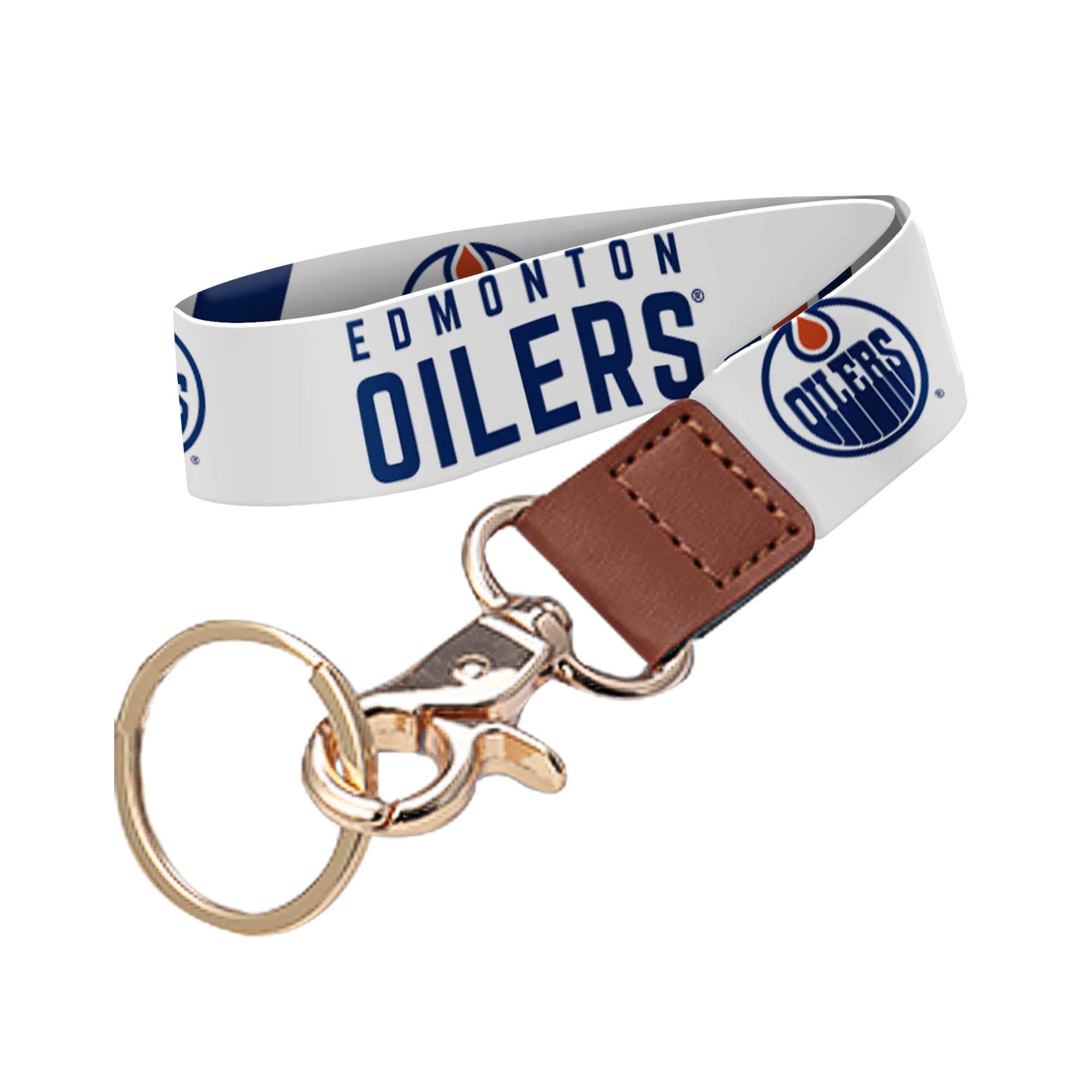 Edmonton Oilers Away White Wrist Phone Lanyard