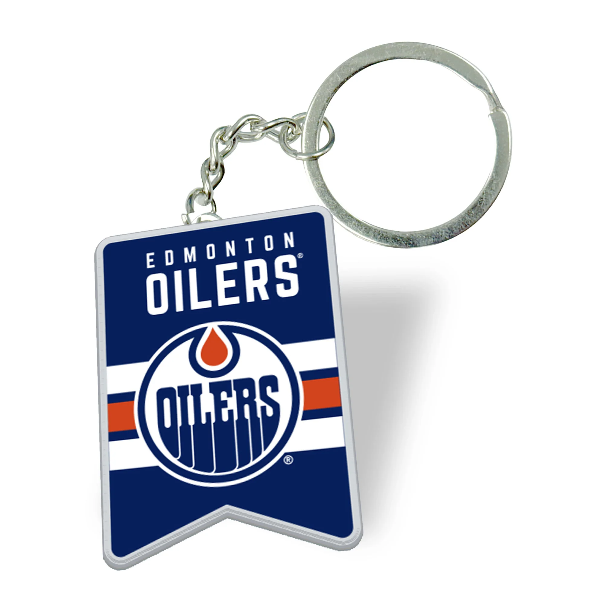Edmonton Oilers Banner Logo Keychain