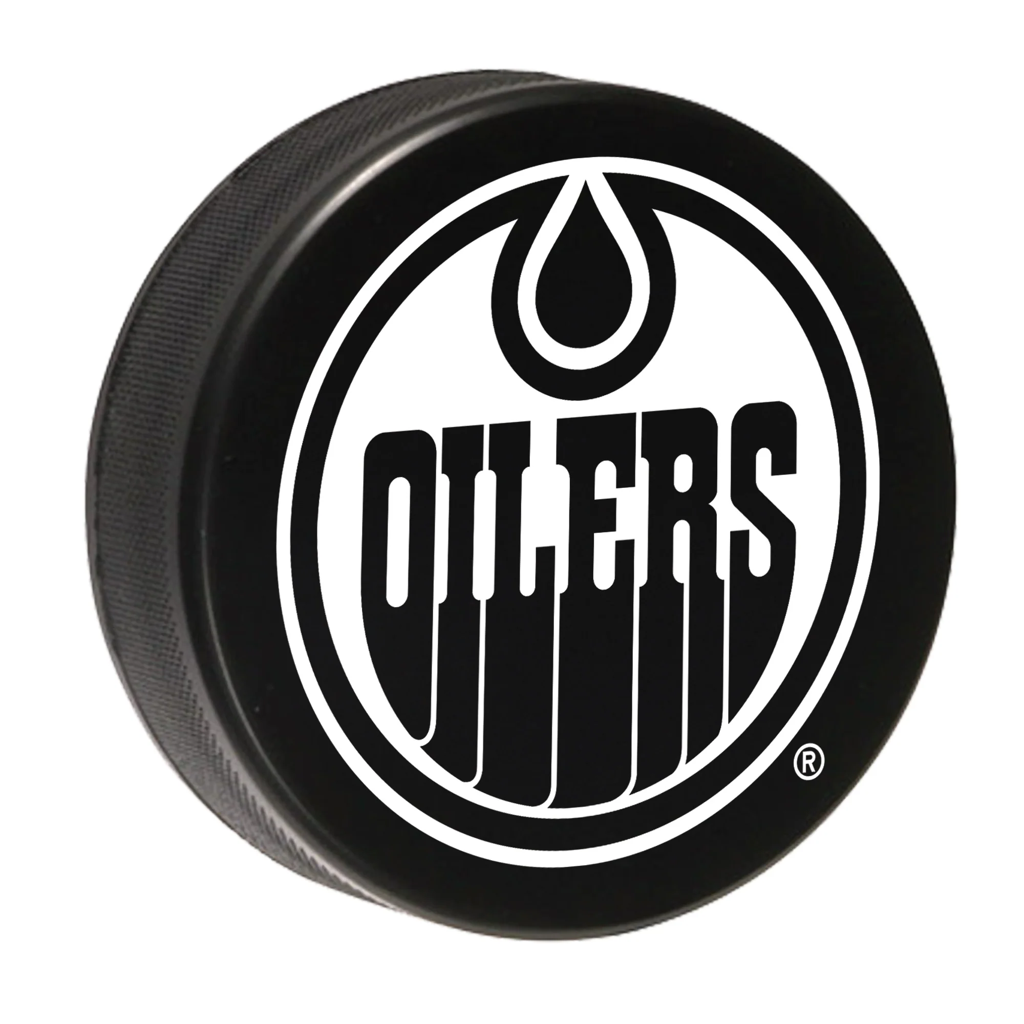 Edmonton Oilers Black & White Stress Puck