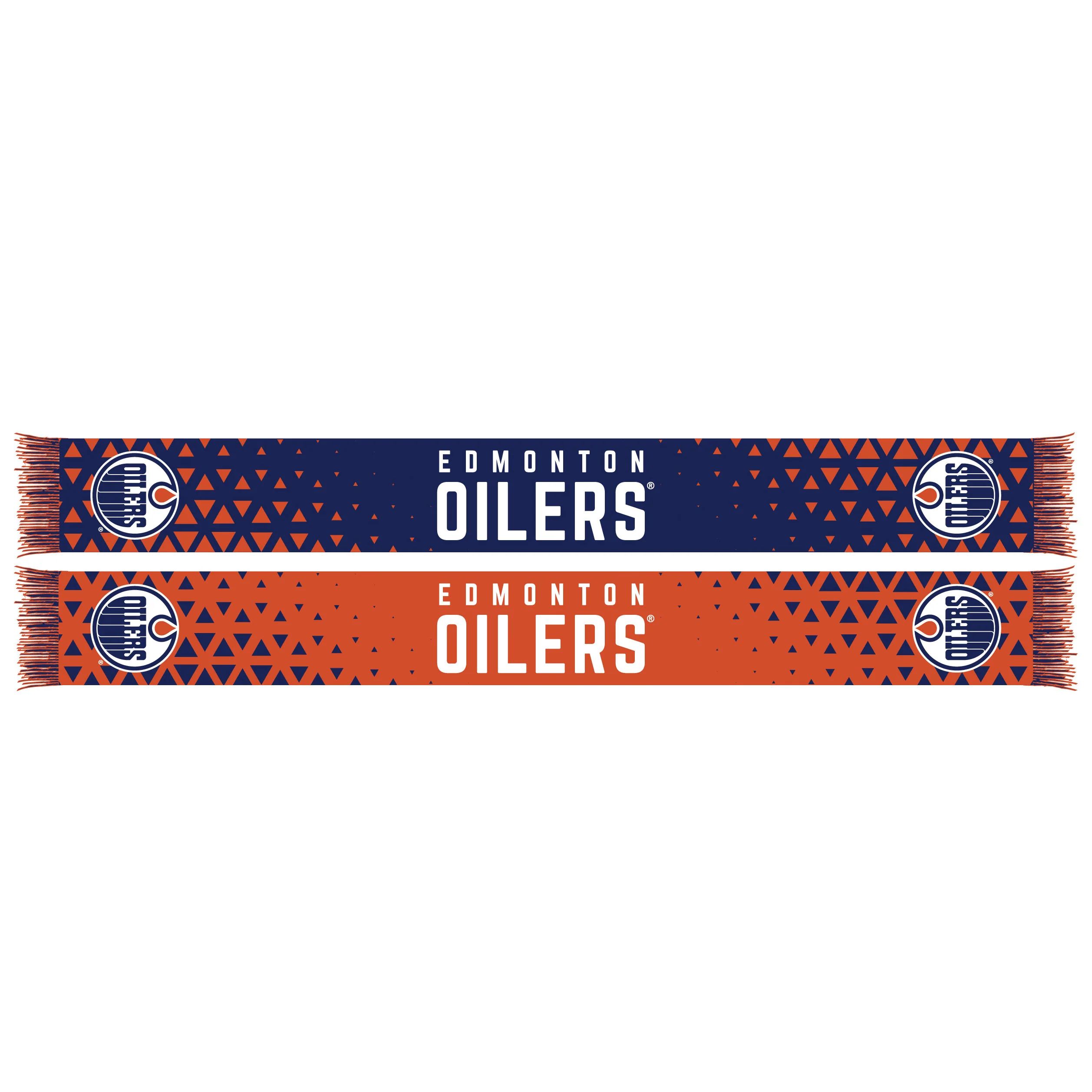 Edmonton Oilers Blue & Orange Pattern Scarf