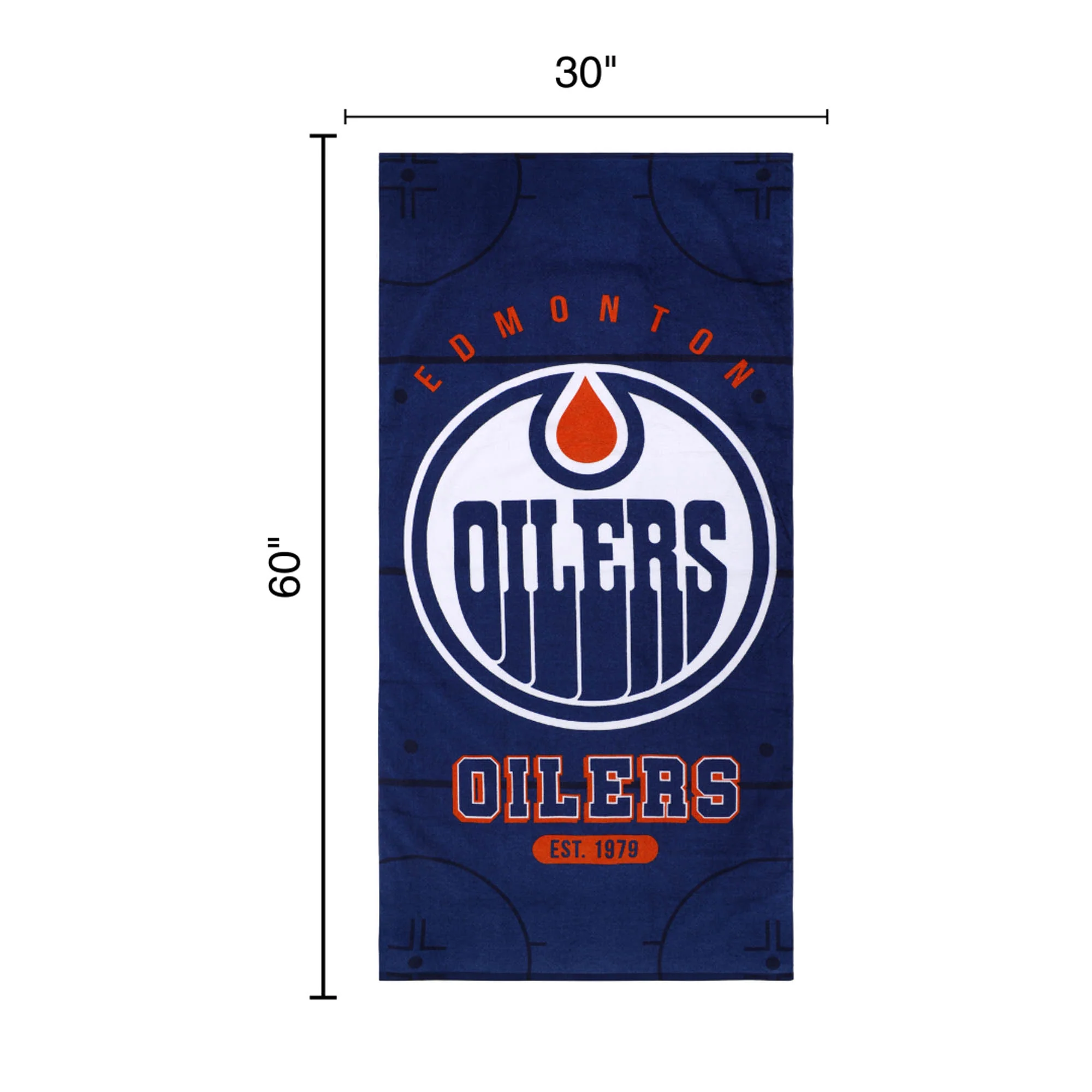 Edmonton Oilers Blue & White Home Logo 30" x 60" Beach Towel - Image 6