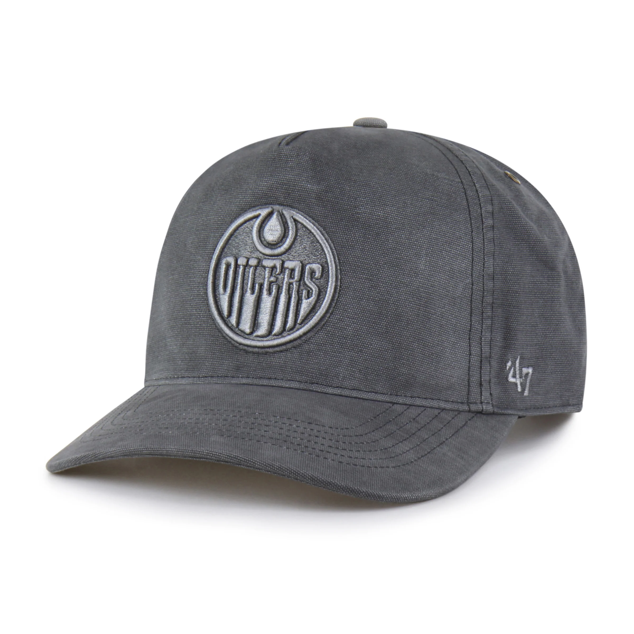 Edmonton Oilers Carhartt '47 Grey Tonal Garment Dyed Hitch Snapback Hat