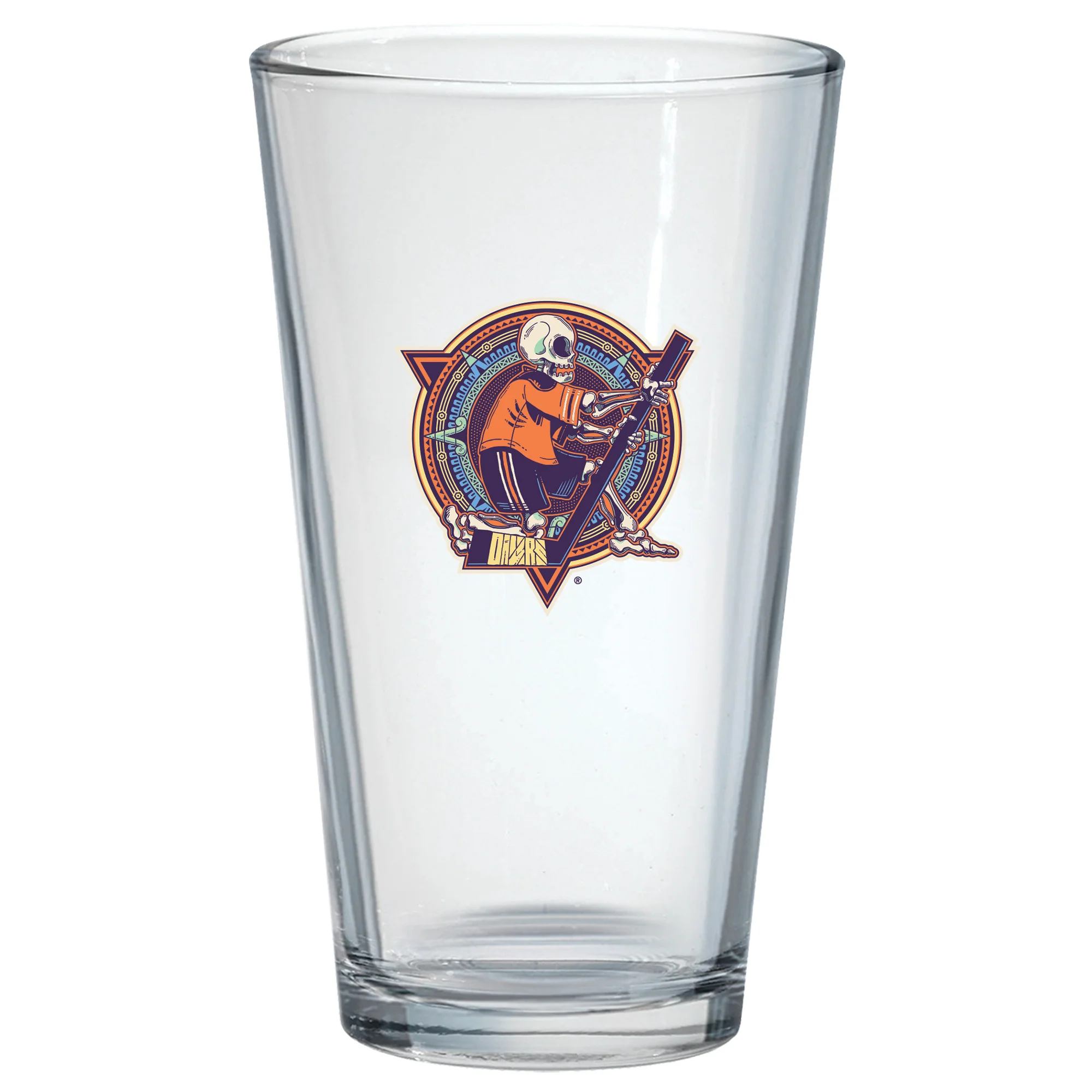 Edmonton Oilers Dia de los Muertos (Day of the Dead) 16 oz Pint/Mixing Glass