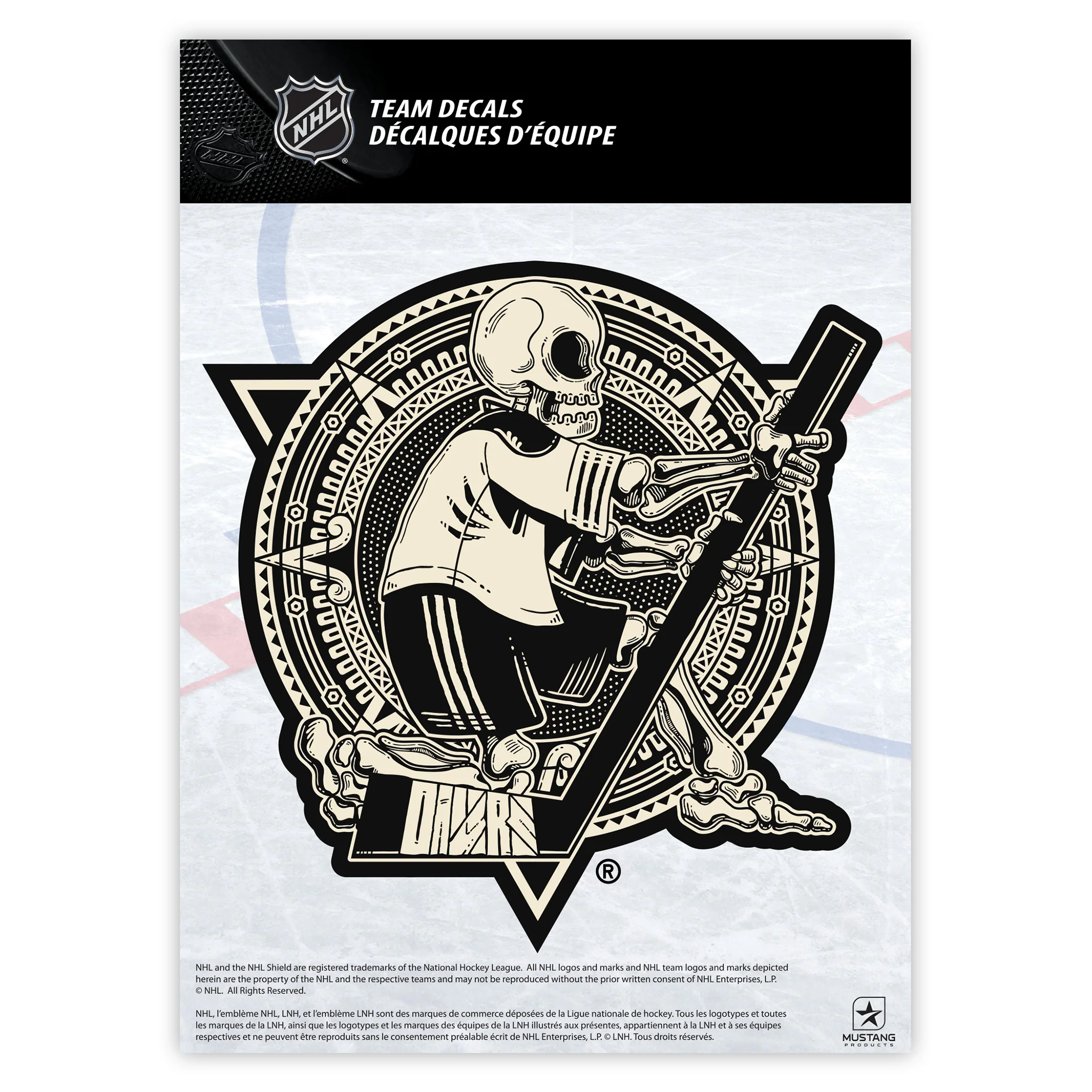 Edmonton Oilers Dia de los Muertos (Day of the Dead) Laminated 5" x 7" Decal