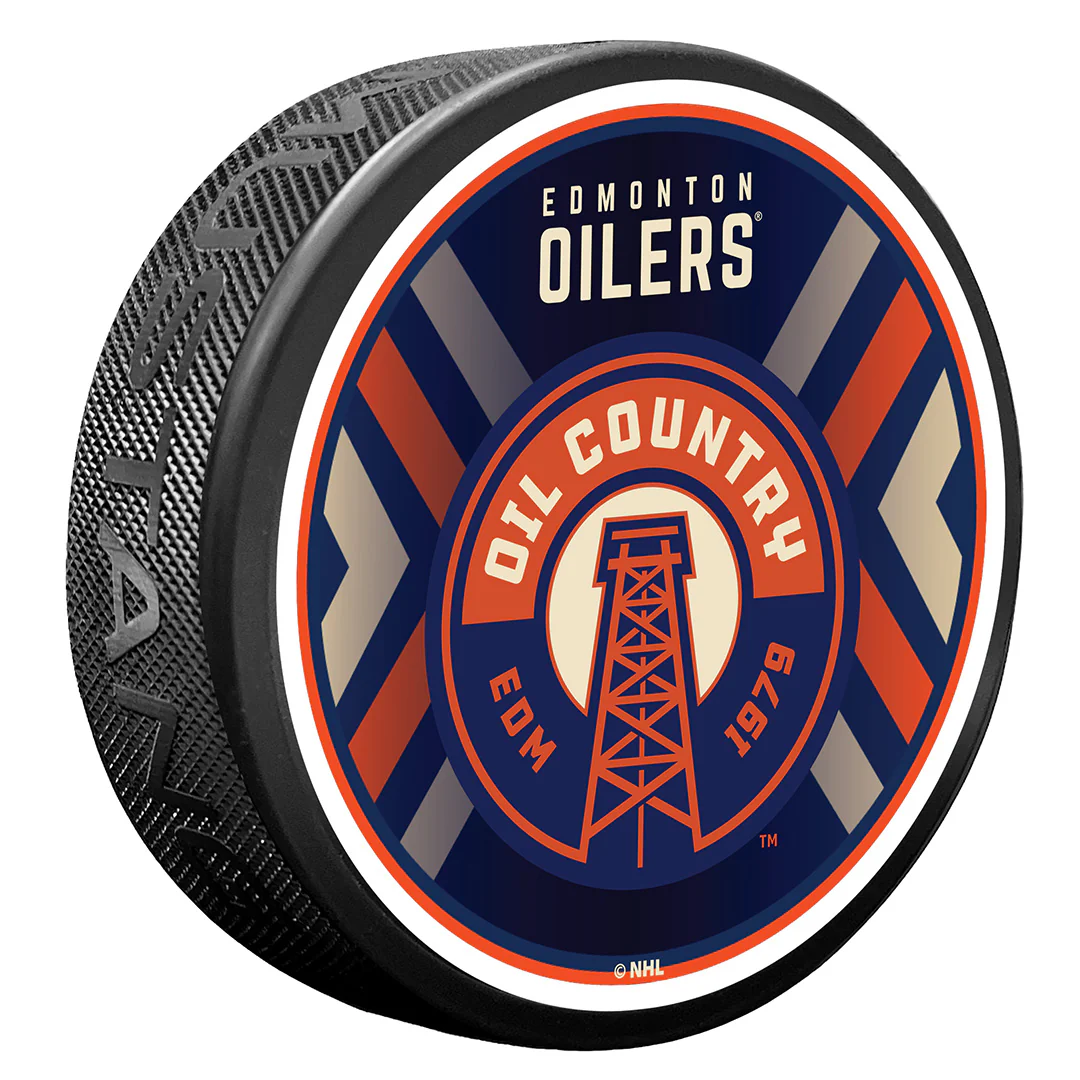 Edmonton Oilers Double Chevron Secondary Alternate Logo Puck