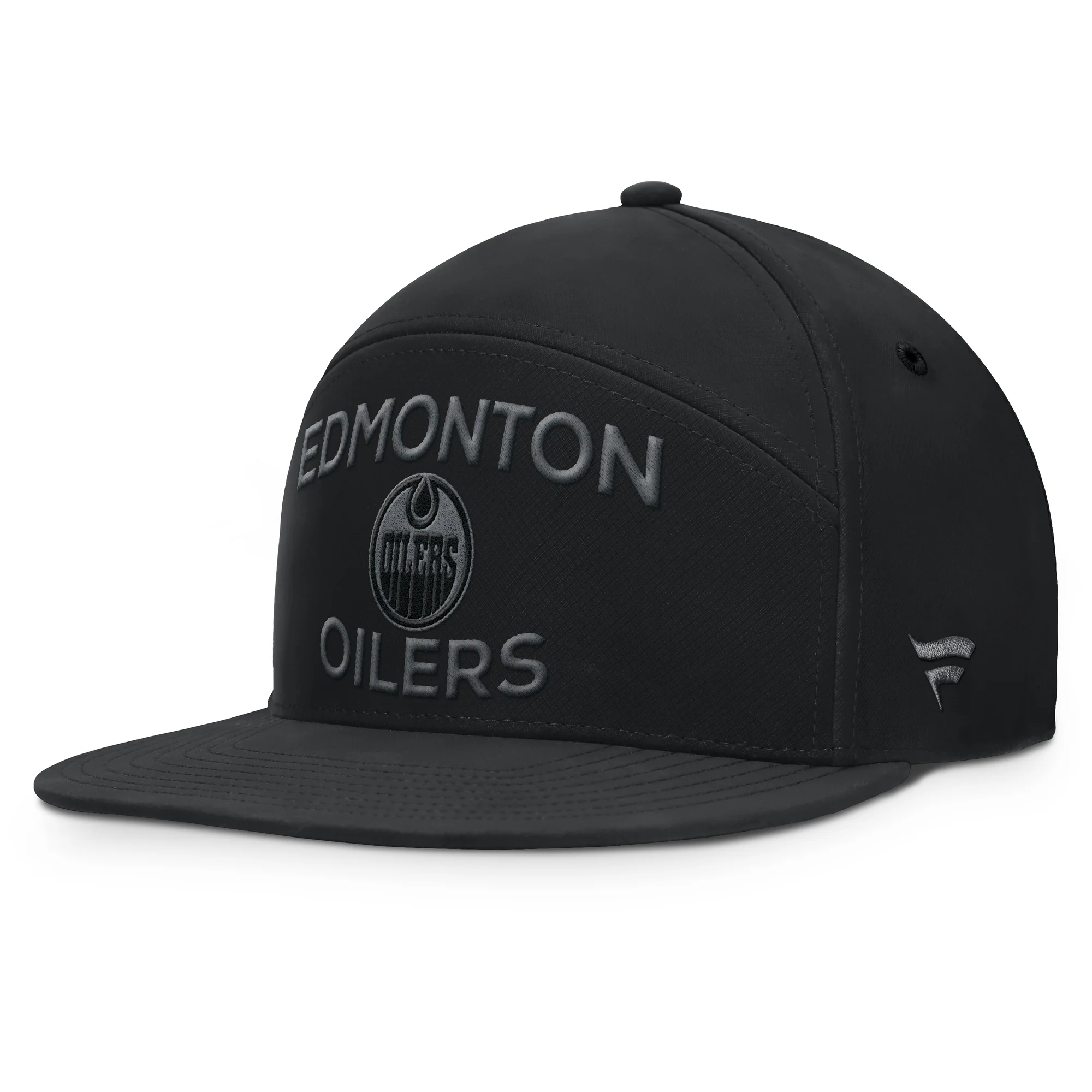 Edmonton Oilers Fanatics Black 2025-26 Authentic Pro Road 6 Horizon Snapback Hat