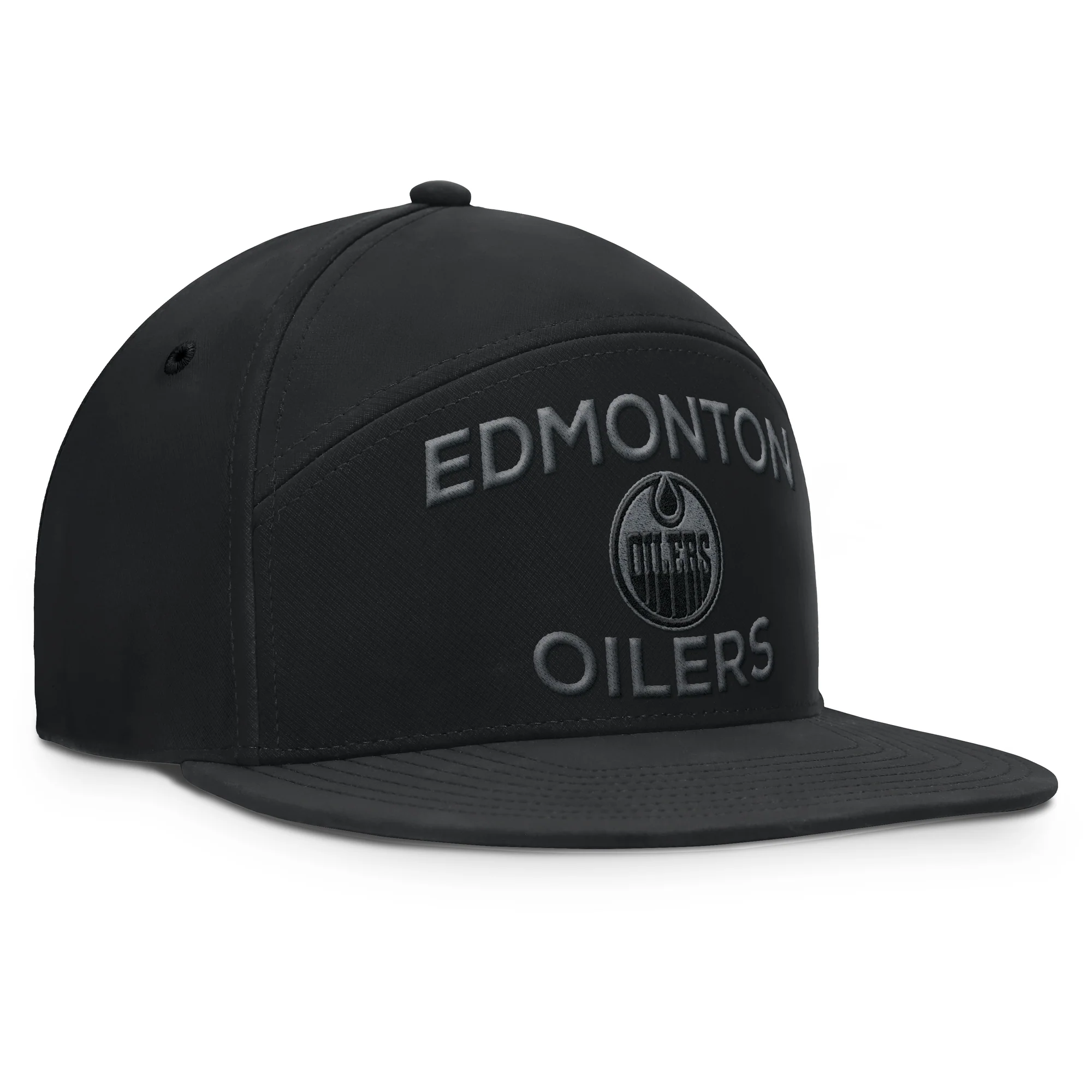 Edmonton Oilers Fanatics Black 2025-26 Authentic Pro Road 6 Horizon Snapback Hat - Image 4