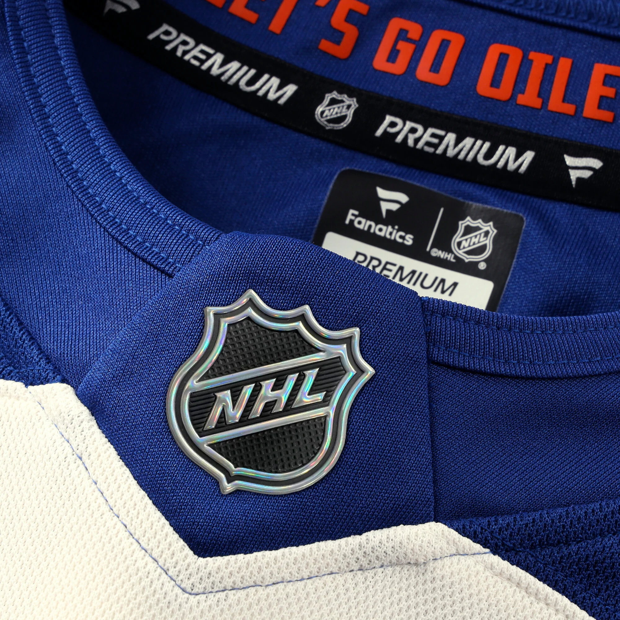 Edmonton Oilers Fanatics Blank Premium Cream Alternate Jersey - Image 5