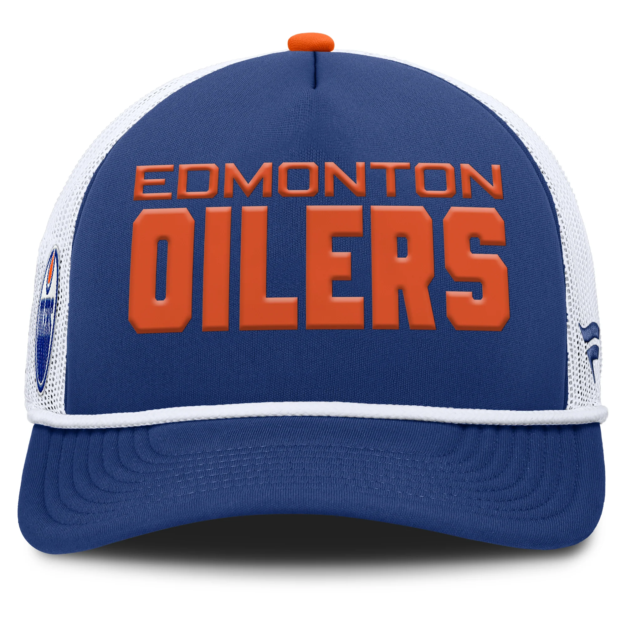 Edmonton Oilers Fanatics Blue 2025-26 Authentic Pro Rink 10 Foam Trucker Snapback Hat - Image 3