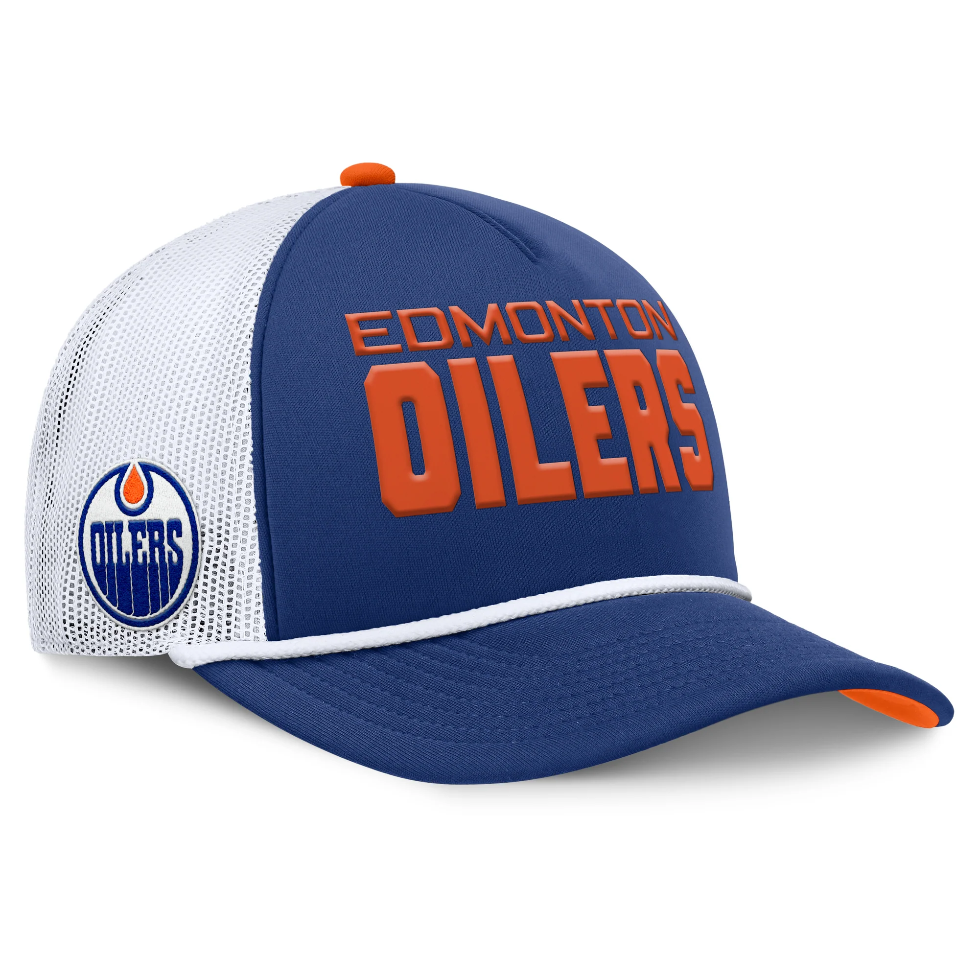 Edmonton Oilers Fanatics Blue 2025-26 Authentic Pro Rink 10 Foam Trucker Snapback Hat - Image 4
