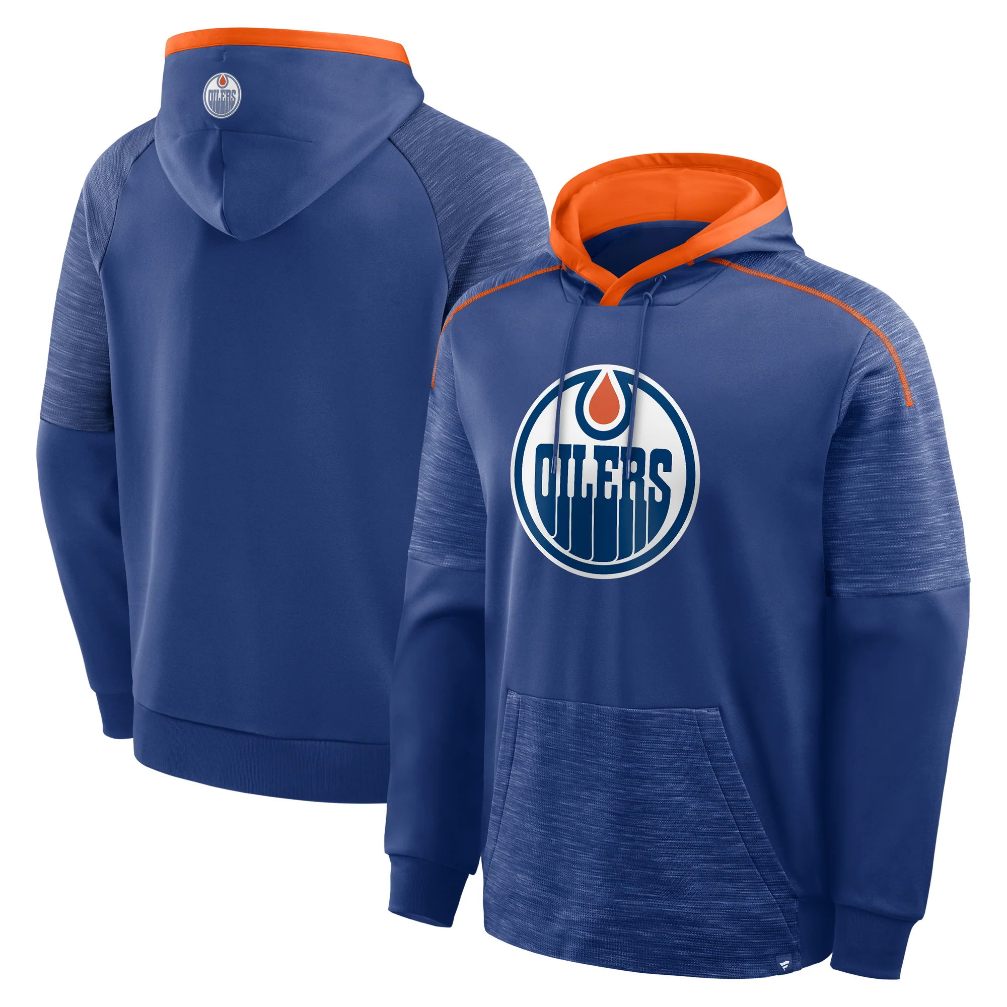 Edmonton Oilers Fanatics Blue Defender Pullover Hoodie - Image 3
