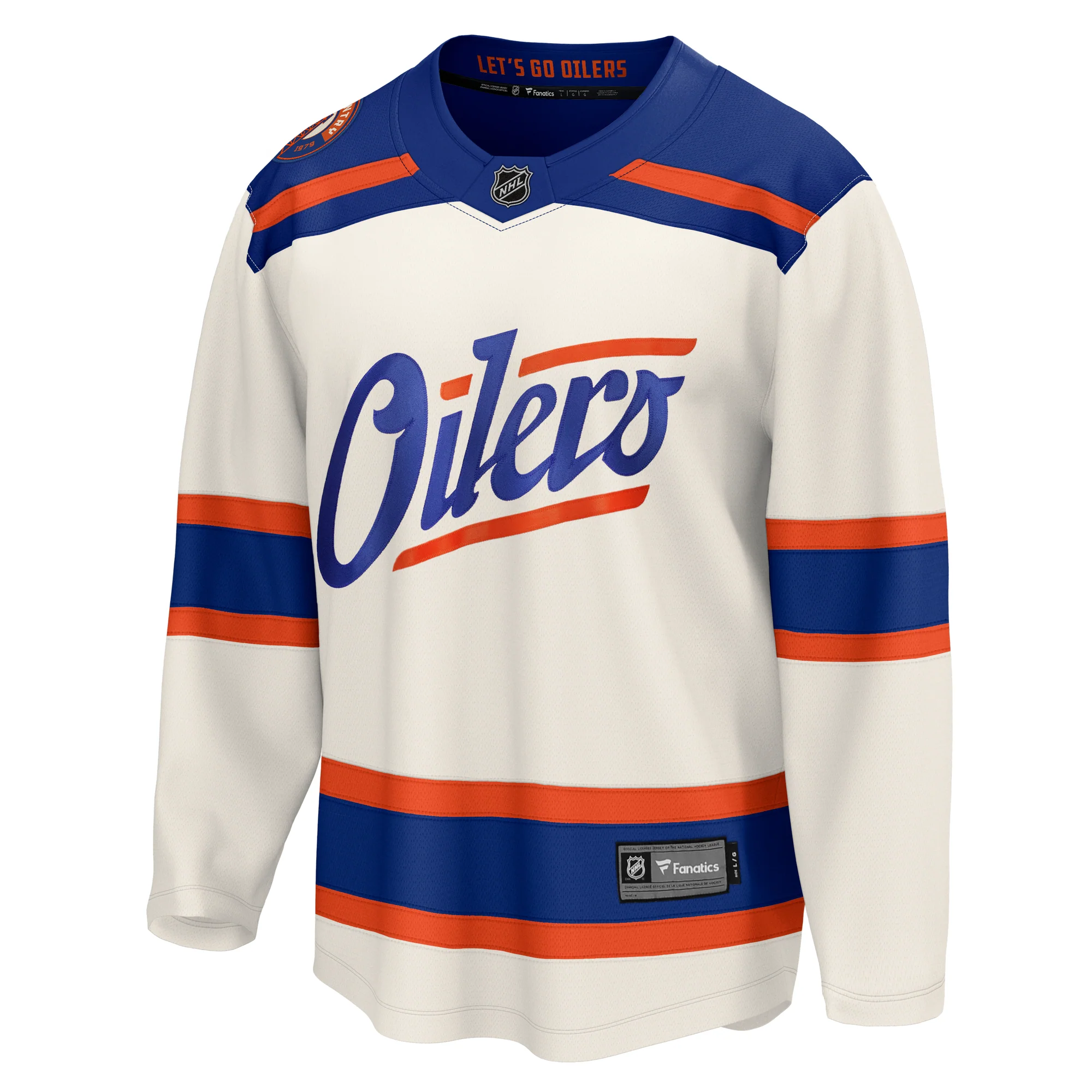 Edmonton Oilers Fanatics Breakaway Cream Alternate Jersey