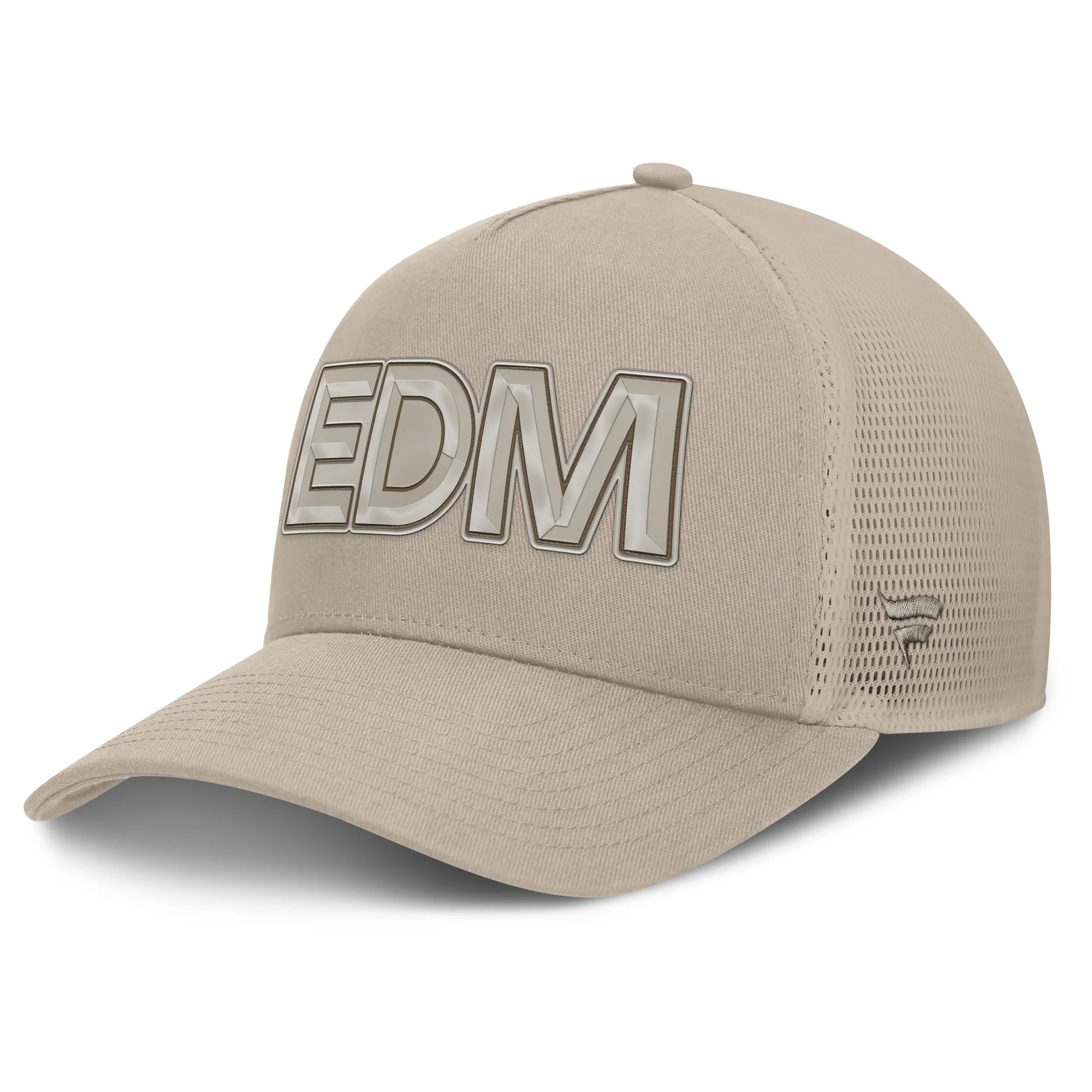Edmonton Oilers Fanatics Cream 2025-26 Authentic Pro Road 3 A-Frame Mesh Snapback Hat