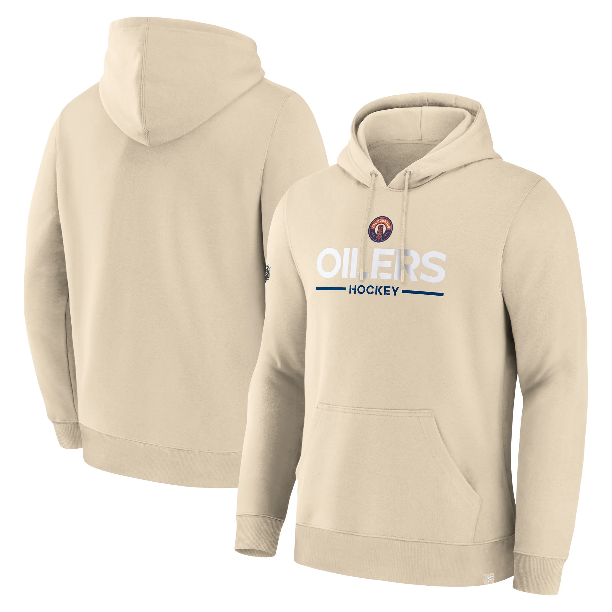 Edmonton Oilers Fanatics Cream Alternate Logo Legacy Hoodie - Image 3