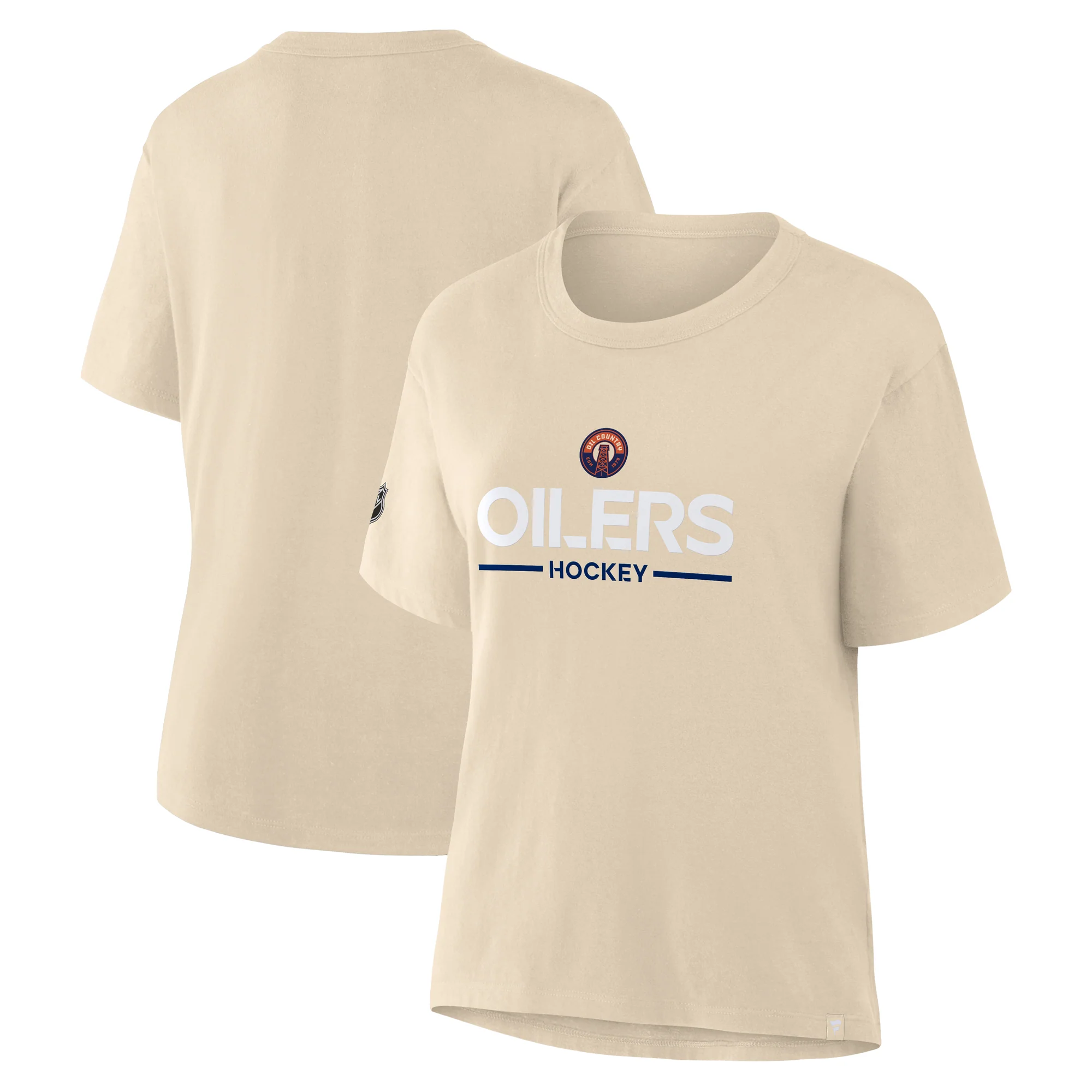 Edmonton Oilers Women's Fanatics Cream Alternate T-Shirt - Image 3
