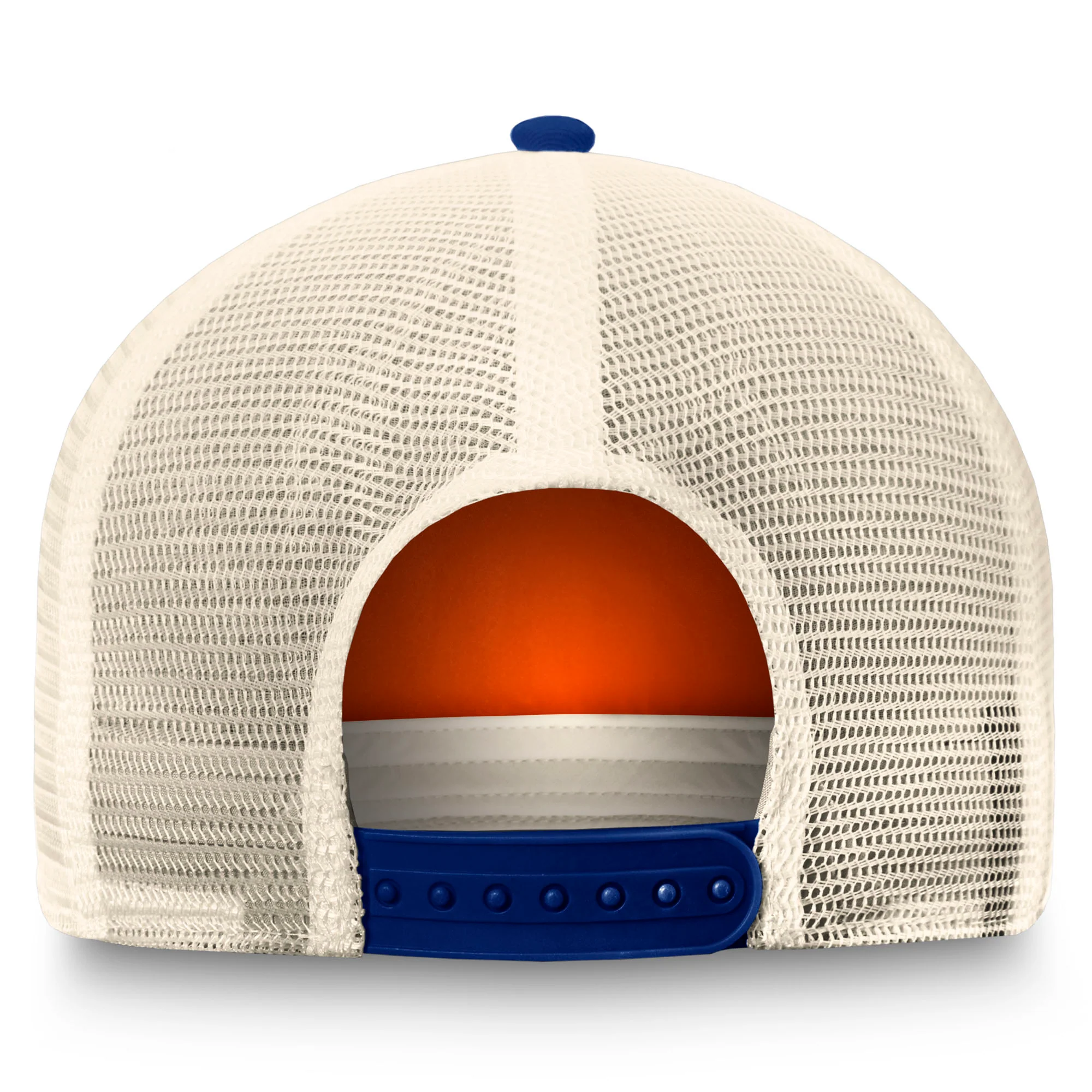 Edmonton Oilers Fanatics Heritage Orange & White 5-Panel Meshback Snapback Hat - Image 4