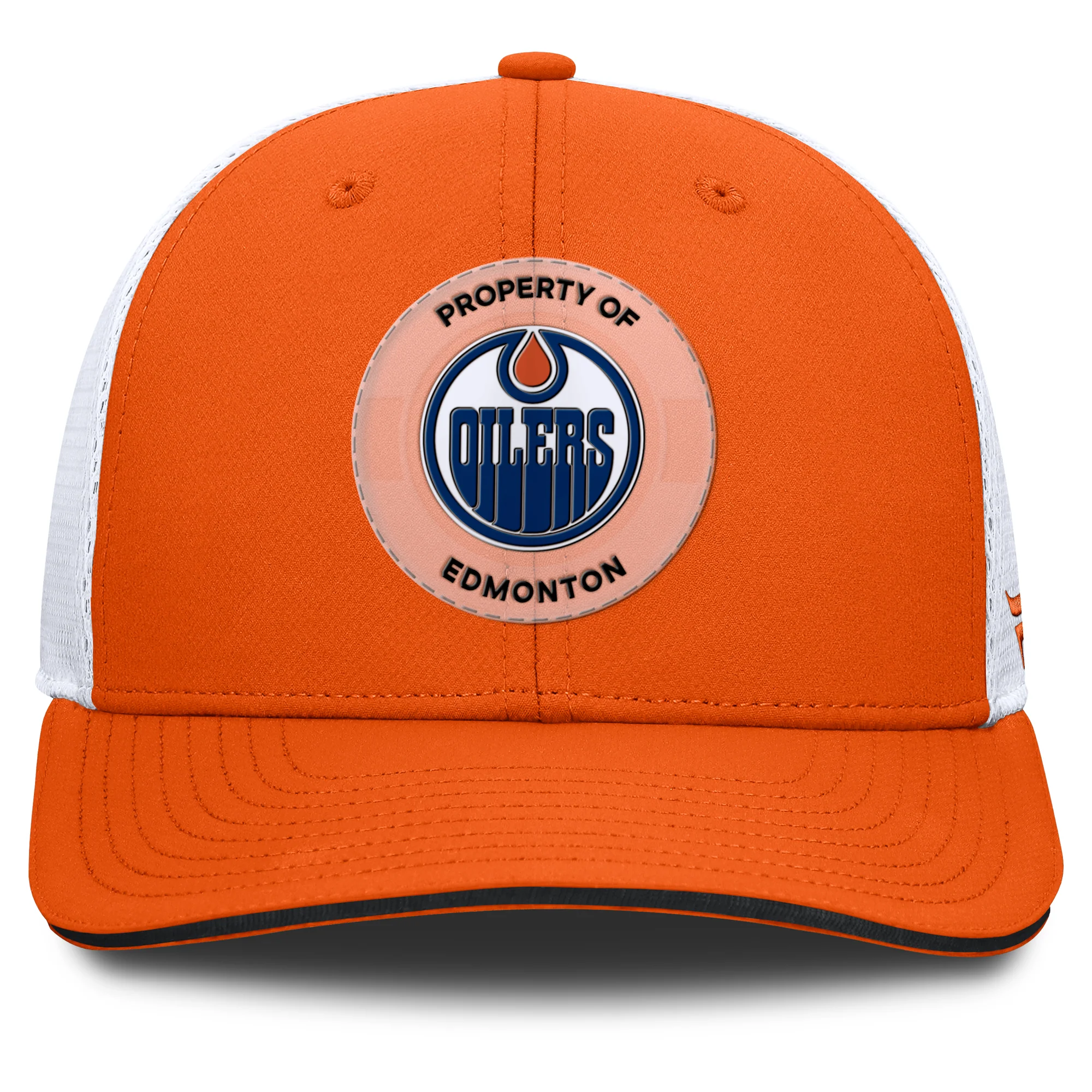 Edmonton Oilers Fanatics Orange 2025-26 Authentic Pro Rink 7.1 Mesh Snapback Hat - Image 3